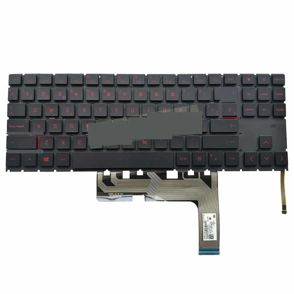 Klawiatura do laptopa z podświetleniem RGB/kolorowym dla języka włoskiego i Hiszpanii komputerów HP OMEN gier 16-K 16-U 16-WF 16-WD 16T-K 16T-WF TPN-Q208 L88071-DH1(Spain single light)