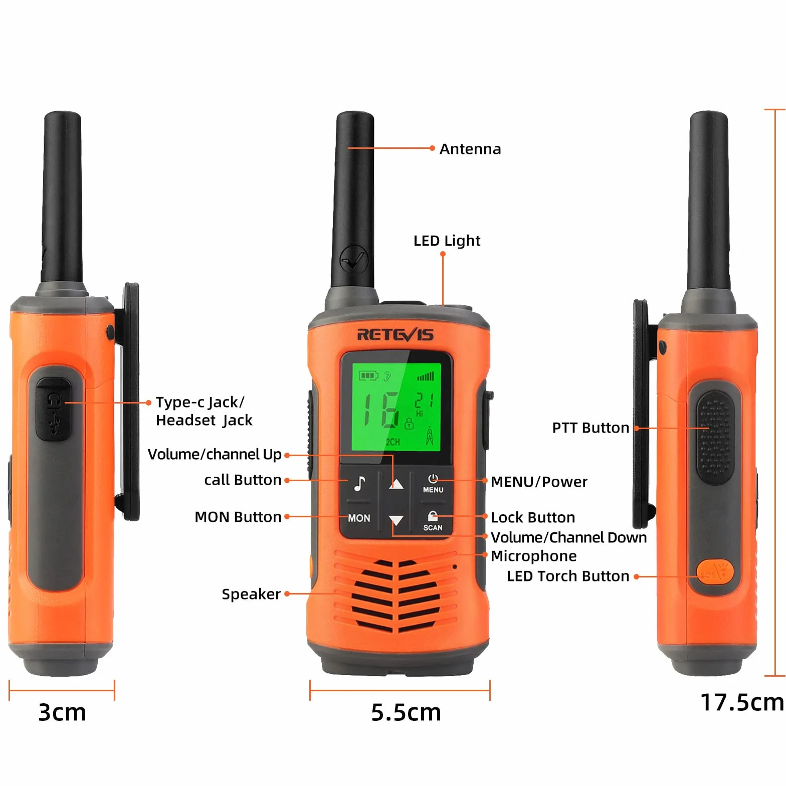 Retevis RT45P Walkie Talkie, Wodoodporność IP67, Bezpłatna Licencja Pmr446, Z Akumulatorem Aa Do Jazdy Na Nartach Dla Dorosłych Zajęcia Na Świeżym Powietrzu, Ratować, Nagły Wypadek (2Sztuki)