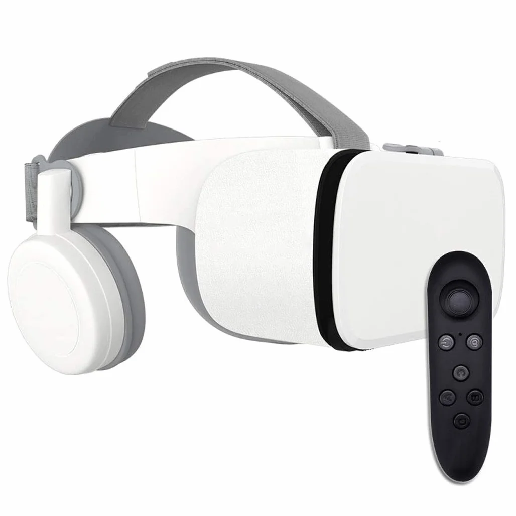 VR Zestaw słuchawkowy, 3D Wirtualna rzeczywistość Bezprzewodowe okulary Bluetooth Goggles z pilotem, najlepszą grą mobilną 360 filmami, z miękkimi i wygodnymi okularami 3D VR