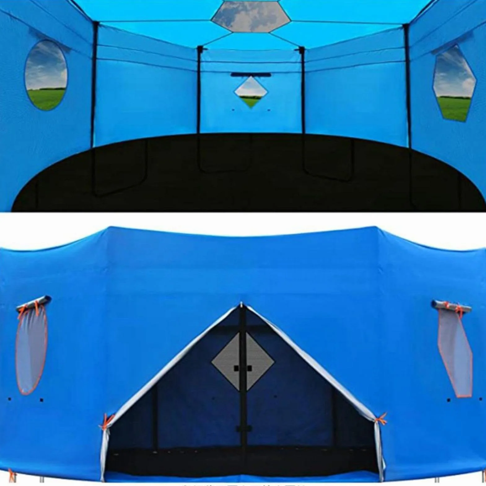 Baldachim do trampoliny okrągłej, namiot ochronny na 6 trampolin, akcesoria