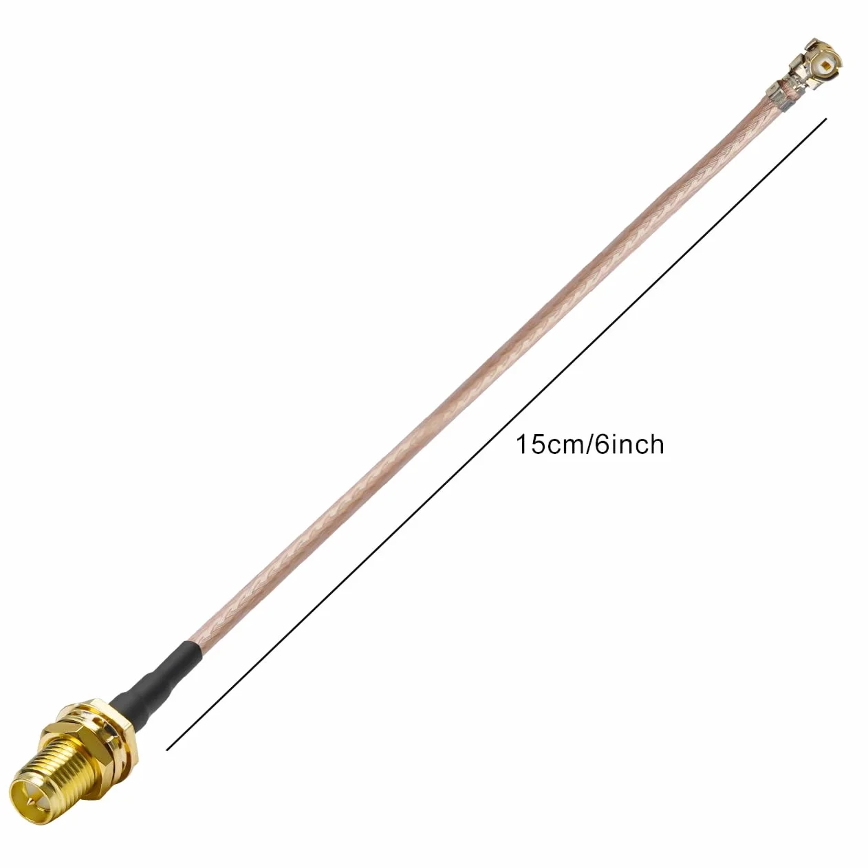 RG178 RPSMA IPX Kabel antenowy Pigtail, U.FL do RP-SMA, żeński kabel koncentryczny, 6 cali (15 cm) niska strata RP SMA żeński do UFL MHF1 przedłużacz do radia Wi-Fi, anteny, mini PCI