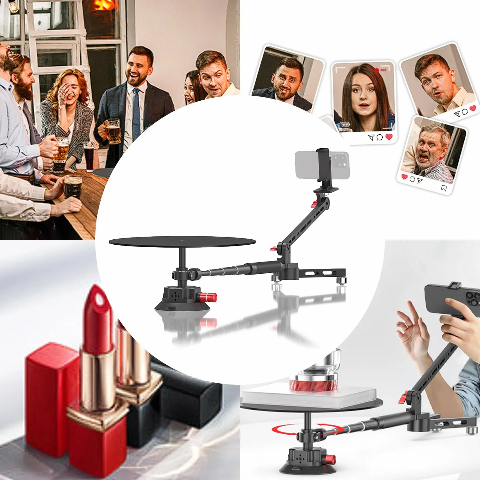 Profesjonalny suwak obrotowy aparatu fotograficznego, do fotografii produktowej, wideo komercyjne, spinner fotograficzny 360 stopni