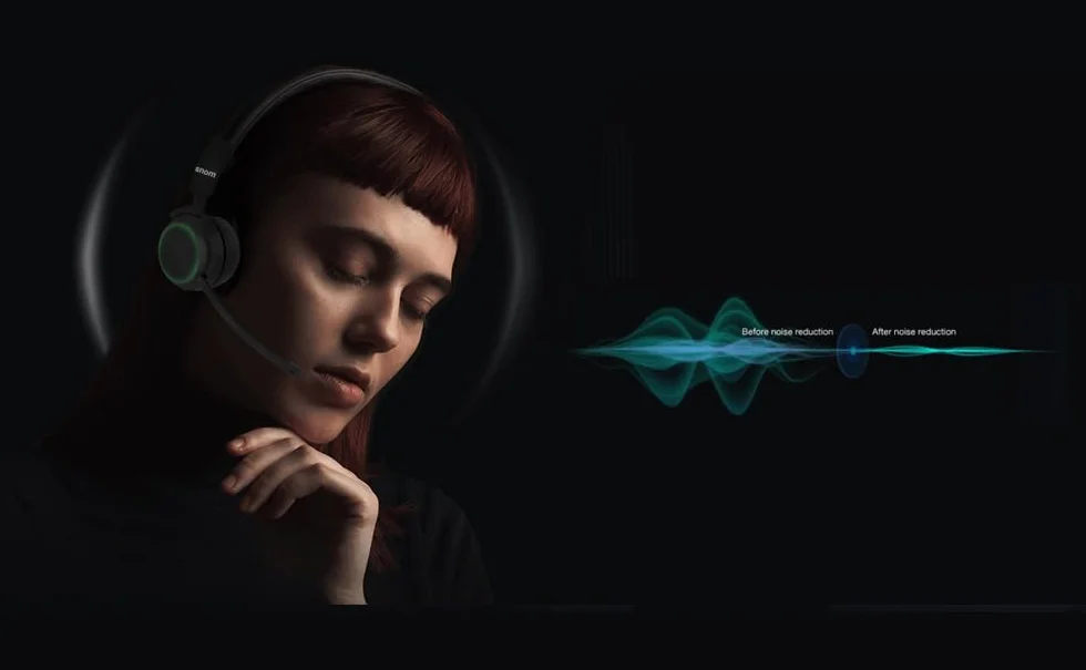 Snom A330M zestaw słuchawkowy nauszny, pasywna redukcja szumów, zestaw słuchawkowy VoIP, kabel USB / RJ9 / 3.5 jack ze sterowaniem rozmowy, miękka sztuczna skóra, czarny; 0004597