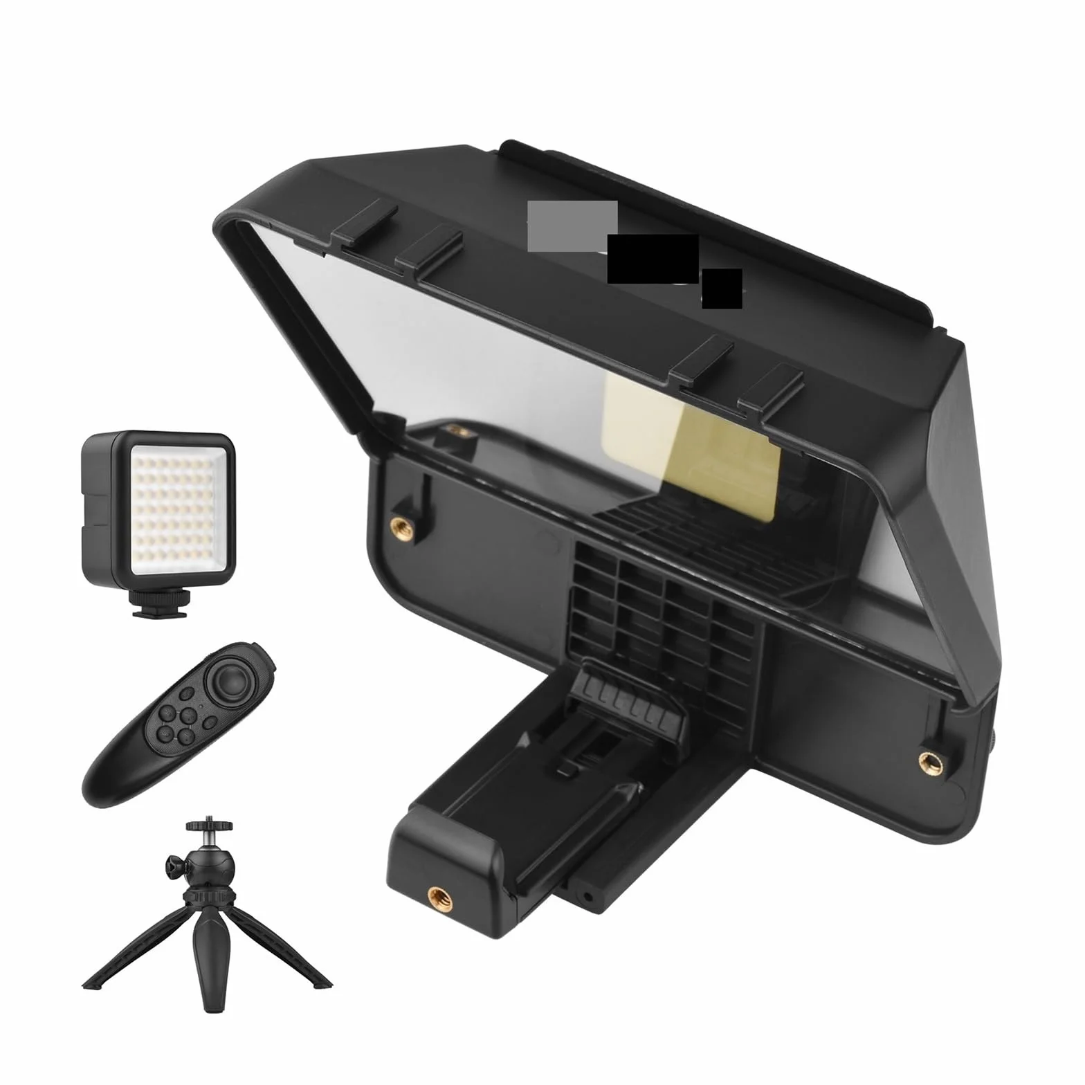 Teleprompter, A10 Teleprompter Prompter Kit z uchwytem na telefon Wypełnij lekki statyw na biurko Zdalne sterowanie do przenośnego aparatu w smartfonie