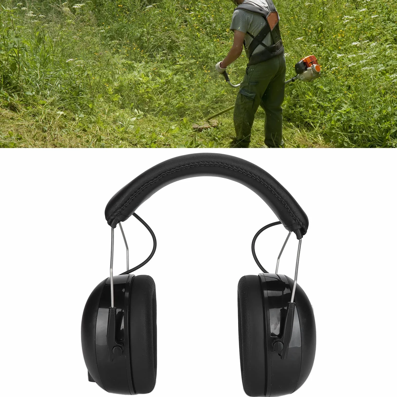 Zestaw Słuchawkowy do Ochrony Słuchu, Słuchawki z Redukcją Szumów, Zestawy Słuchawkowe Bluetooth, Stereofoniczny Zestaw Słuchawkowy do Gier z Mikrofonem i 3,5 Mm Kablem AUX do Komputera PC