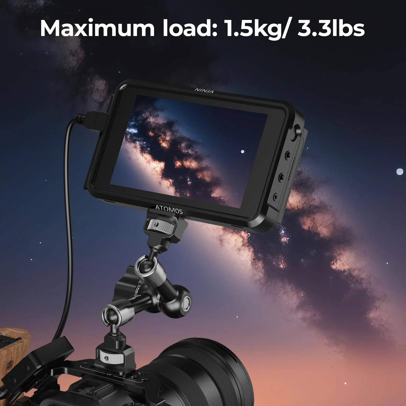 SMALLRIG 7'' Magic Arm ze śrubami 1/4"-20 i sprężynowymi kołkami, nośność 1,5 kg, podwójna głowica kulowa 360°, konstrukcja antypoślizgowa do kamer/oświetlenia/monitorów/mikrofonów/telefonów – 5308
