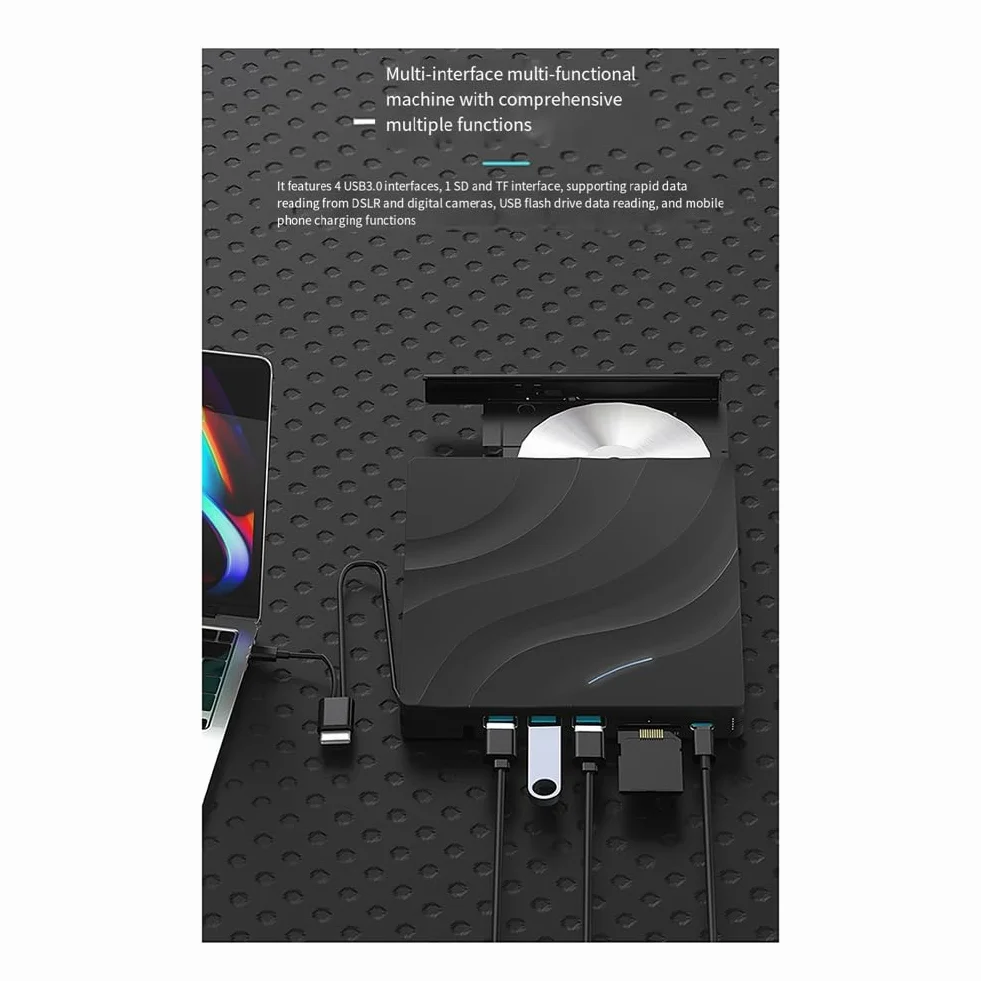 Przenośny zewnętrzny czytnik Blu-Ray BD-Combo 3D USB 3.0 z odtwarzaczem CDDVD nagrywarka do laptopa PC komputera laptopa