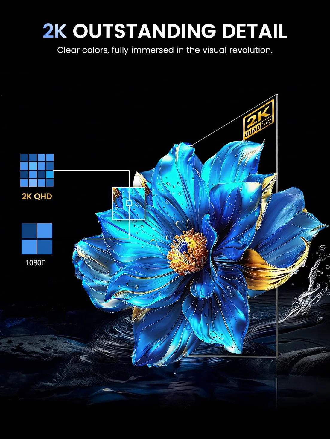 UPERFECT 24,5-calowy przenośny monitor 2K 165 Hz mobilny wyświetlacz z ekranem IPS QHD 2560 x 1440 Mini HDMI USB C do komputera Laptop Game Console, metalowy korpus, kompatybilny z VESA