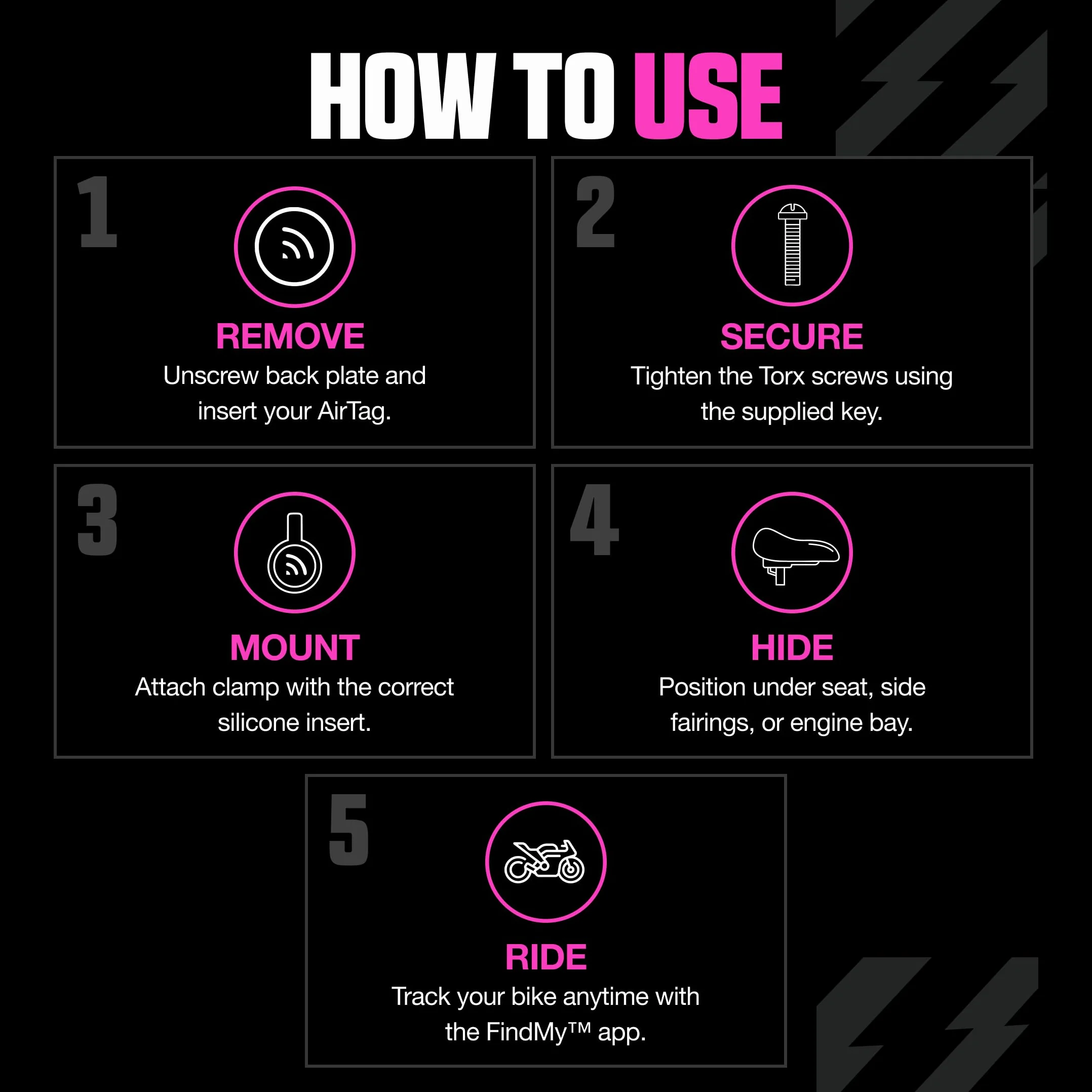 MUC-OFF - Uchwyt na Airtag Powersports