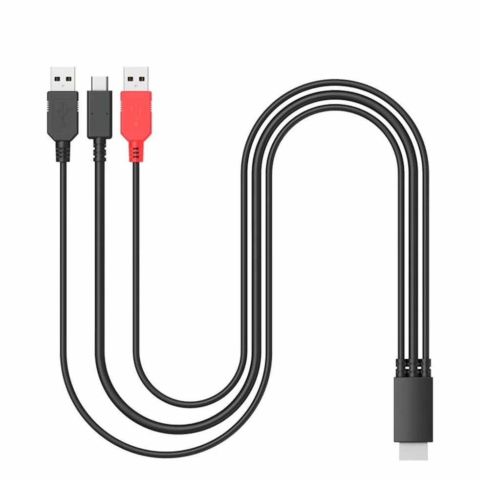 Kabel 3 w 1 kompatybilny z XPPen Artist12 Pro, Artist13.3Pro, Artist13.3Pro V2, Artist15.6 Pro V2, Artist15.6 Pro 3 w 1 tablety ołówkowe do rysowania, pasuje tylko do XPPen