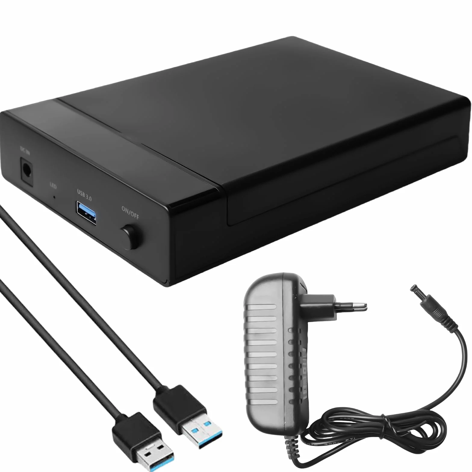 Stacja dokująca do dysków twardych: obudowa dysku twardego, USB3.0 USB-A i USB-C do 2,5 cala SATA HDD i SSD, 5 Gbps adapter do dysków twardych obsługuje UASP