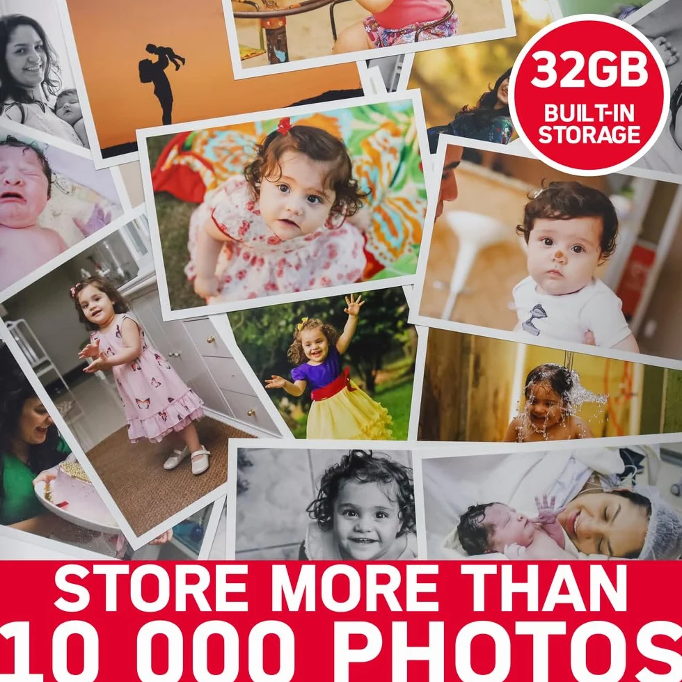 AGFA Realiview APF1000 Cyfrowa ramka na zdjęcia - 1024x600 wyświetlacz LED 1024 x 600, wyświetlacz zdjęć, zegar, programowalny kalendarz - drewno