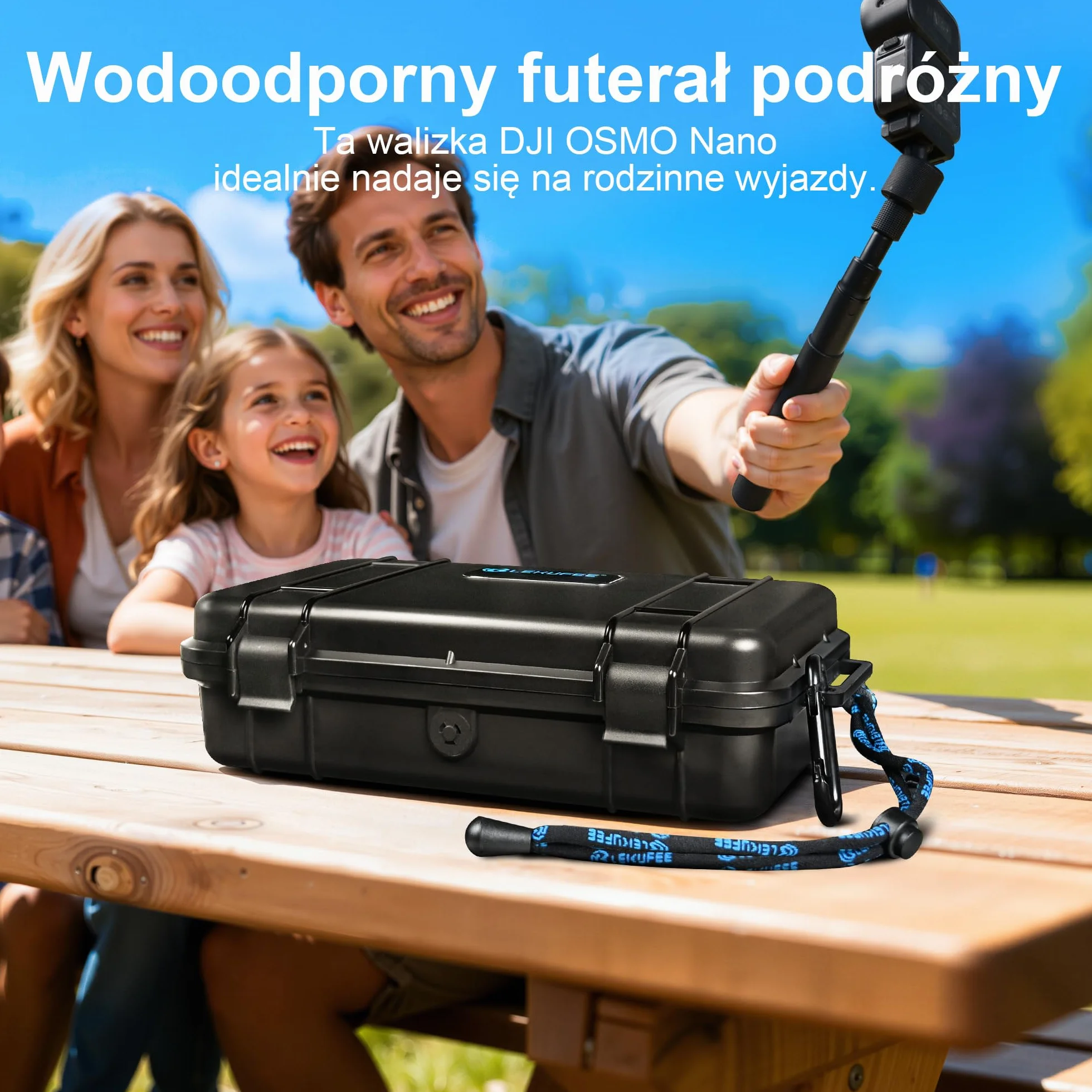 Lekufee Podróżna Wodoszczelna Twarda Walizka dla DJI Osmo Nano, Standard Combo i Akcesoriów (Tylko Torba i Walizka)