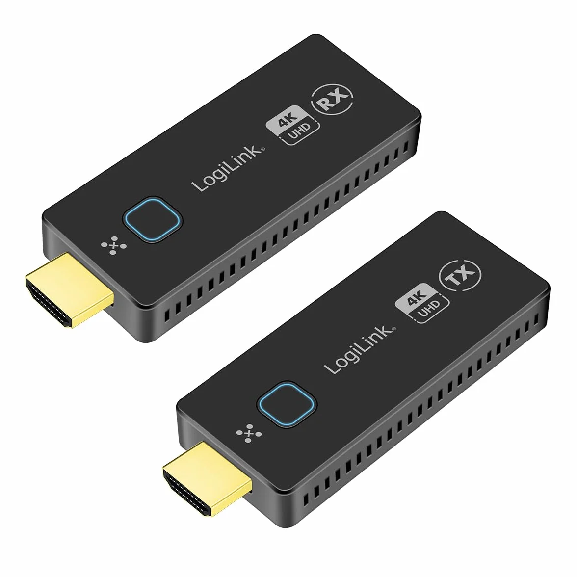 LogiLink HDW0111 - zestaw prezentacyjny HDMI BYOD (Bring Your own Devices), kompaktowy, bezprzewodowy, 50 m, 16zu1, 4K 60 Hz, wyświetlanie i udostępnianie danych/filmów na telewizorze za pomocą Wi-Fi