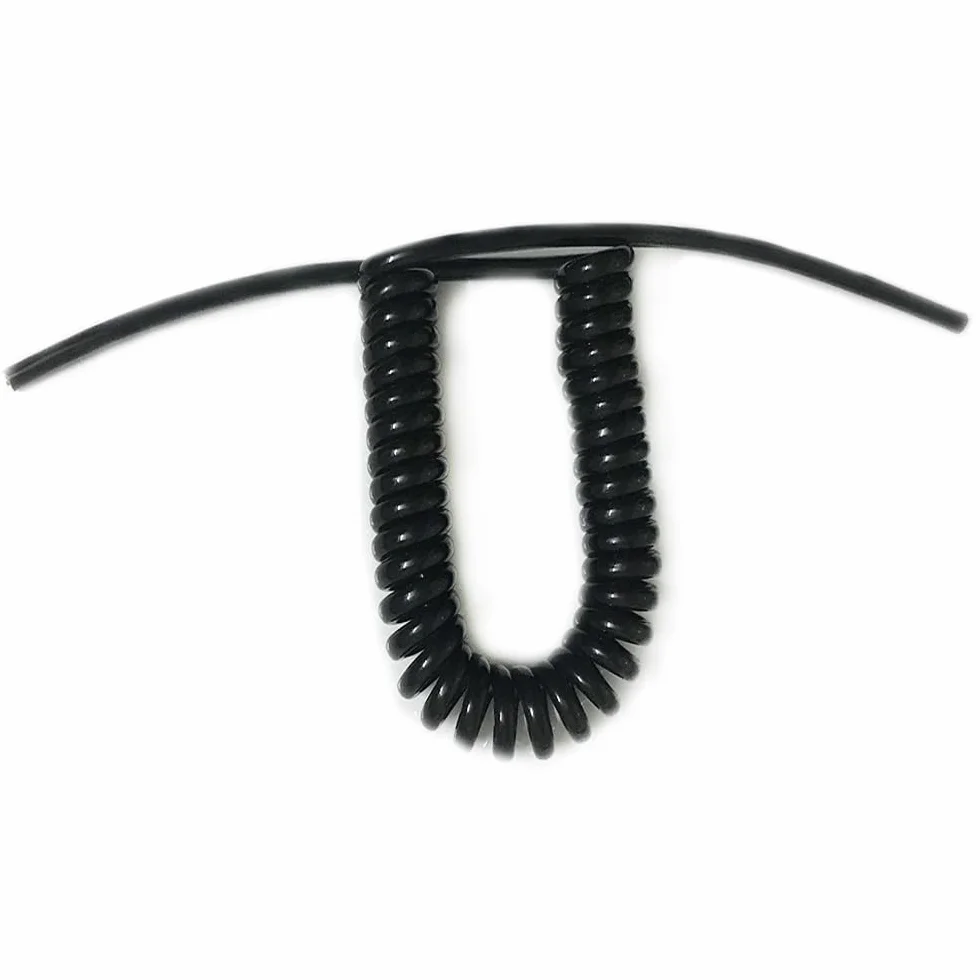 Kable spiralne elastyczne, Spiralny kabel zasilający 2-żyłowy, kwadratowy 2,5 mm, średnica zewnętrzna 8, zwijany drut, zwijana cewka(Undraw 3.75 meters)