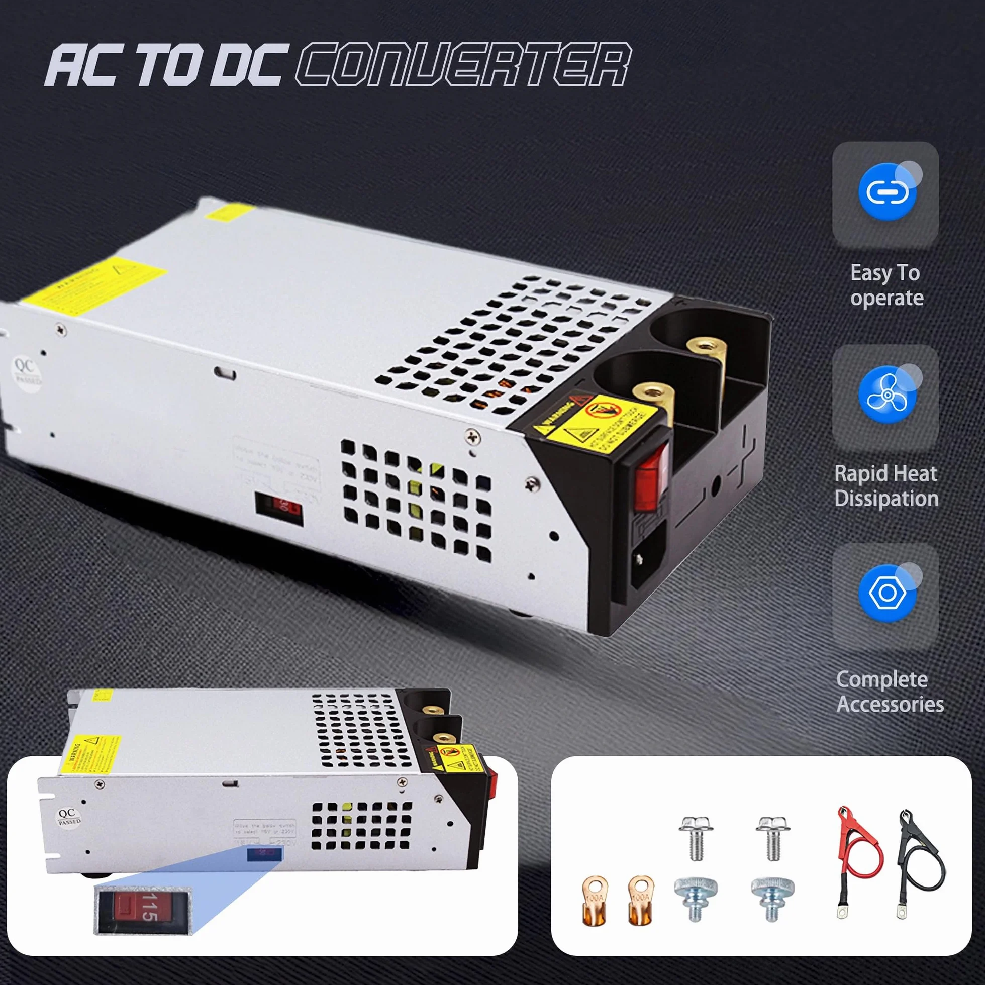 AC na DC 12 V 100 A 1200 W zasilacz przełączanie uniwersalny regulowany konwerter AC na DC AC 110 V 220 V na DC 12 V SMPS adapter sterownika transformatora do taśmy LED, kamery CCTV, kampera