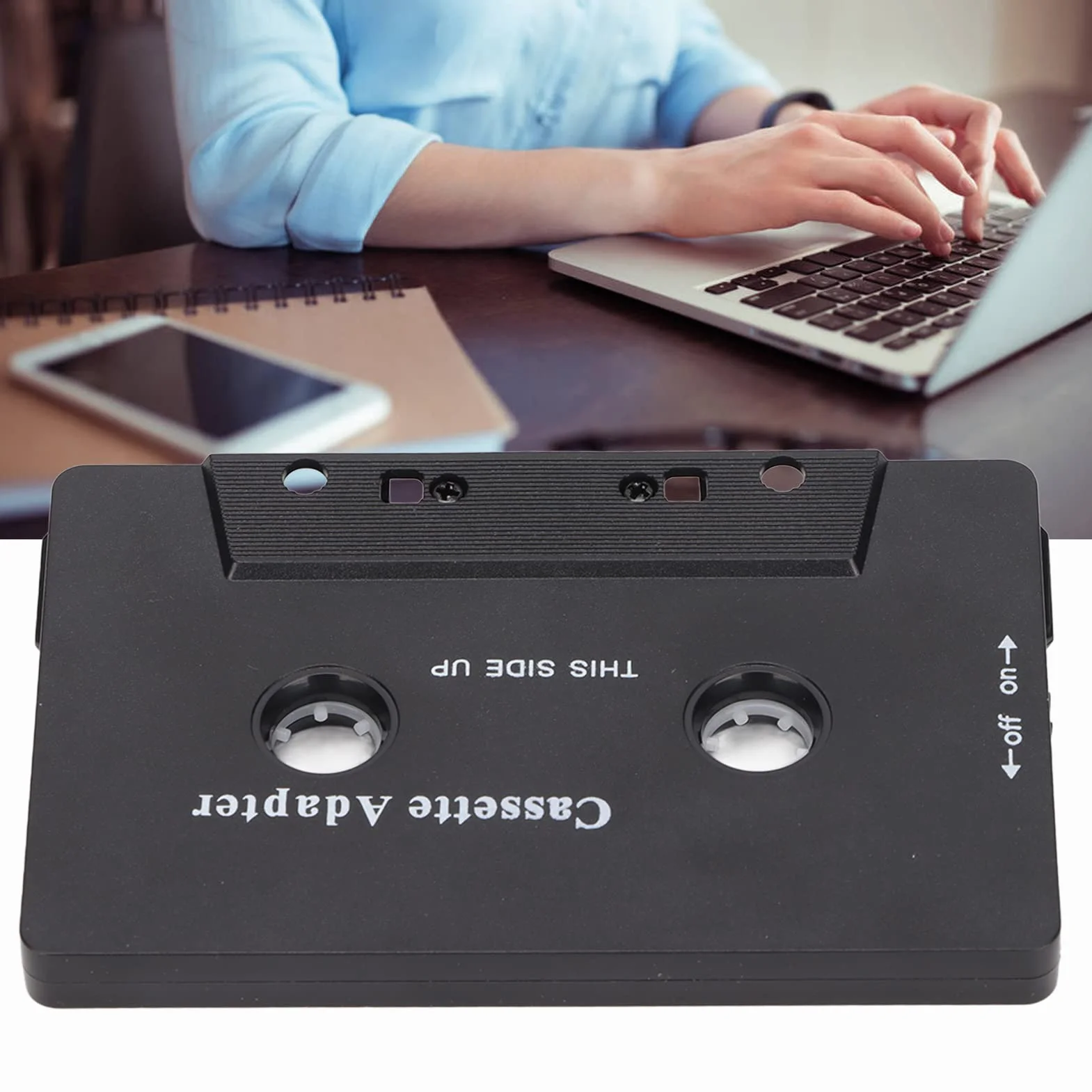 Adapter Kasetowy Bluetooth Redukcja Szumów Stereo High Fidelity Tape Aux Receiver do Tabletu Samochodowego
