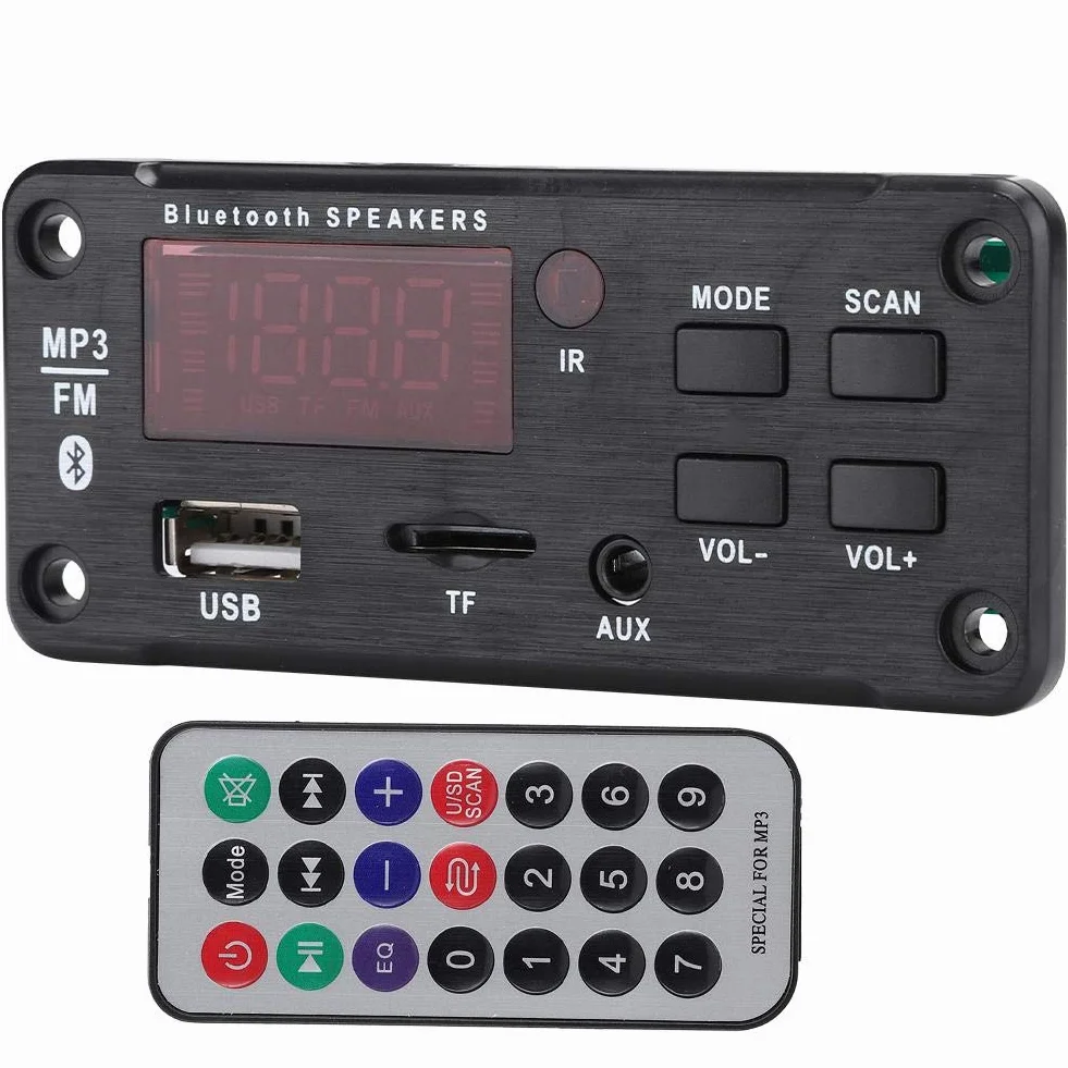 Dekoder USB MP3 Car Audio Bluetooth Karta dekodera MP3 Bluetooth 5.0 Moduł nagrywania połączeń głośnomówiących Pamięć USB MMA FM wzmacniacz radiowy