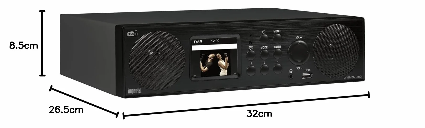 Imperial I450 22-245-00 Radio Kuchenne, Czarny, 29W