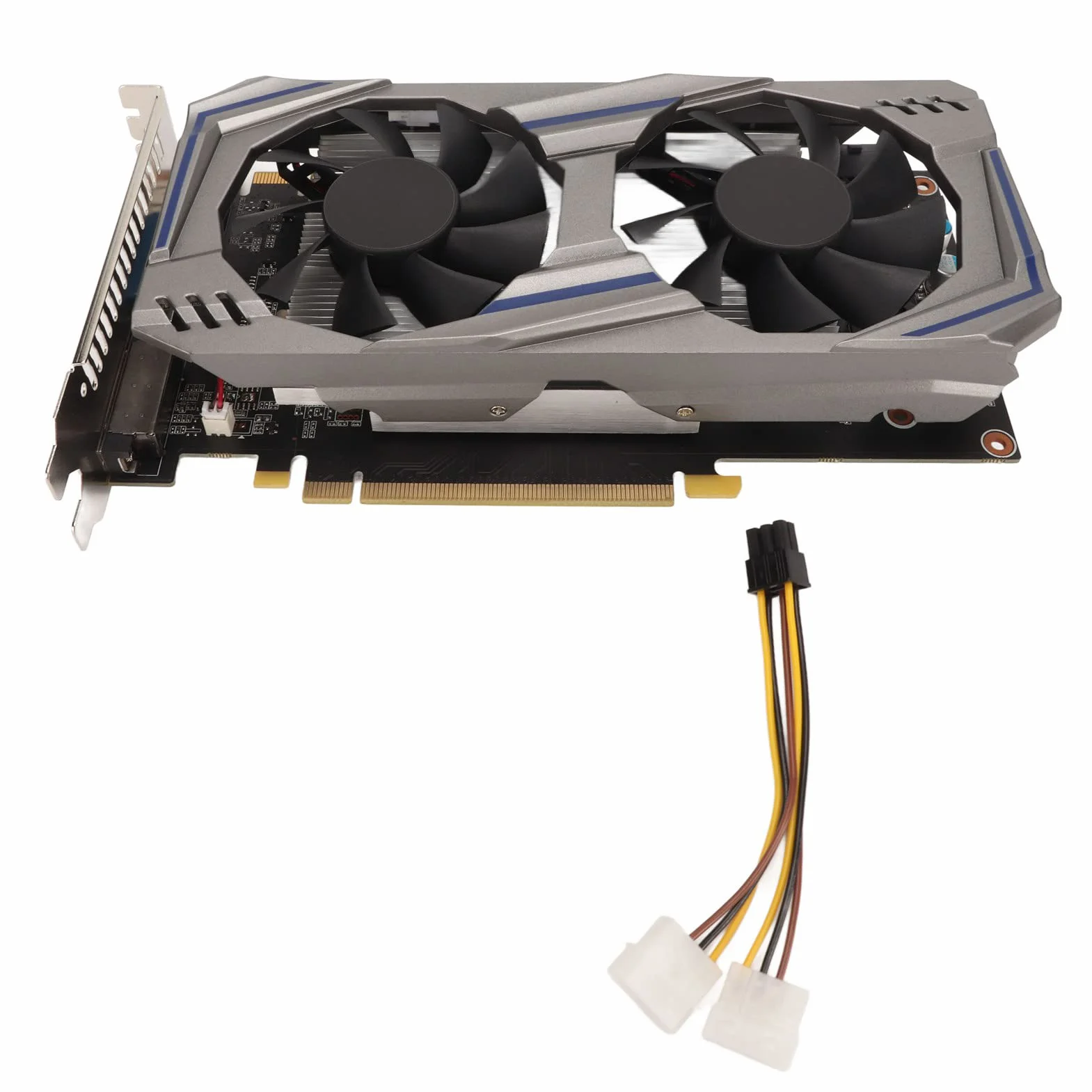 GTX550Ti 8GB GDDR5 128-bitowa Karta Graficzna do Gier, PCI Express 2.0 z Dwoma Wentylatorami Komputer PC Karta Graficzna do Gier Wideo z HDMI VGA DVI, rozdzielczość 2560x1600