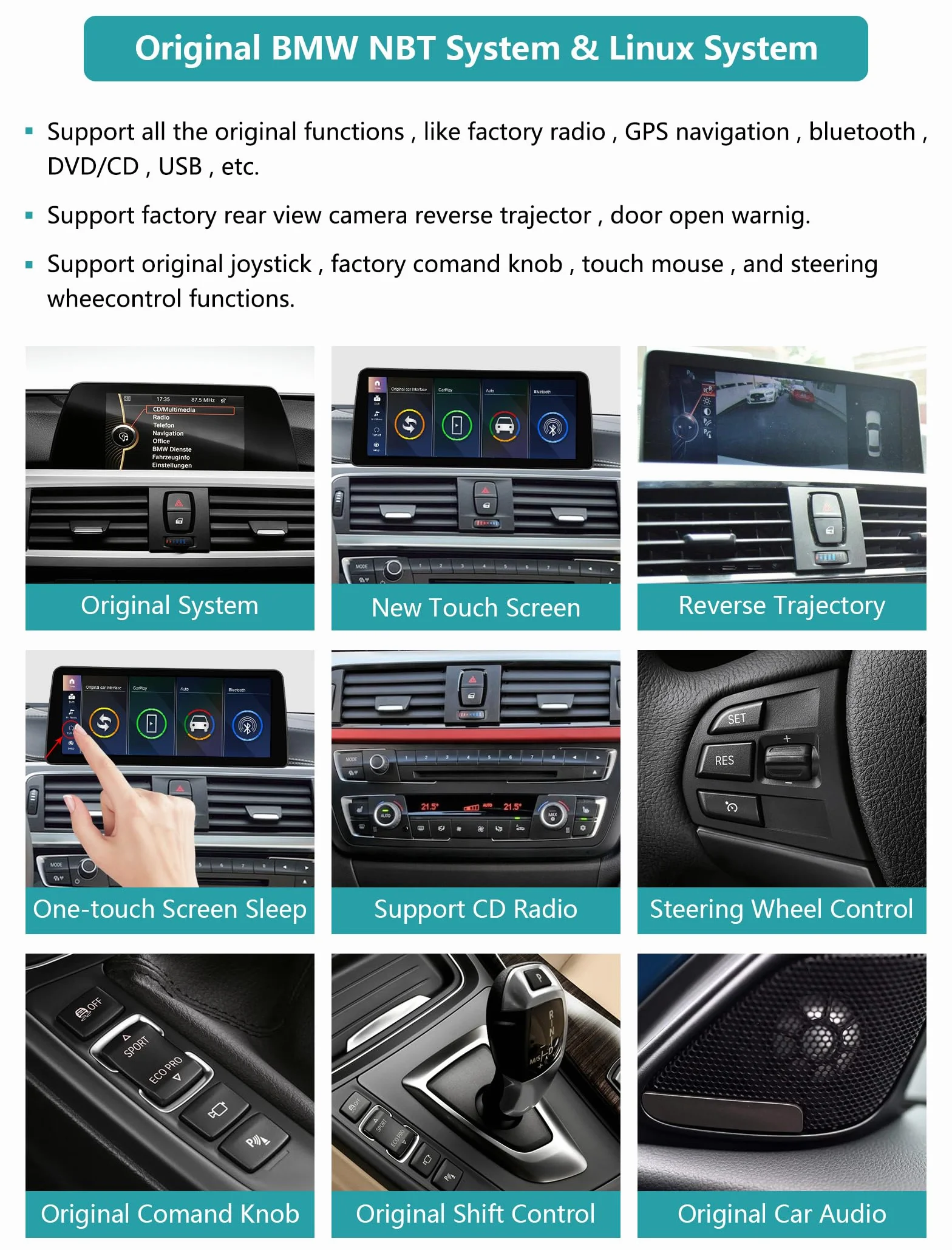 Radio samochodowe 10,25 cala, CarPlay/Android Auto/Mirrorlink/GPS dla BMW NBT 1/2 Series F20/F21 (2011-2016) F23 Cabrio (2013-2016) Ekran dotykowy, nawigacja GPS do samochodu, wbudowany DSP