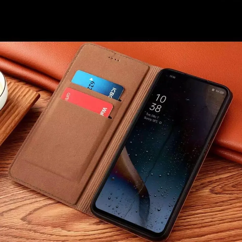 Generic etui kompatybilne z Samsung Galaxy S20 (kolor: ciemnobrązowy) prawdziwa skóra z klapką magnetyczne etui CrocoPattern