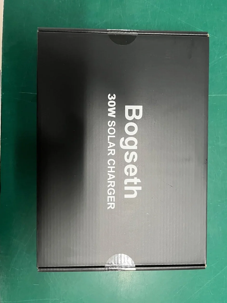 Bogseth Panel słoneczny 30 W, składany, 2 porty USB, wodoszczelna, przenośna ładowarka solarna do telefonów komórkowych, PD18 W QC3.0 USB C panel słoneczny do użytku na zewnątrz, ładowarka kempingowa
