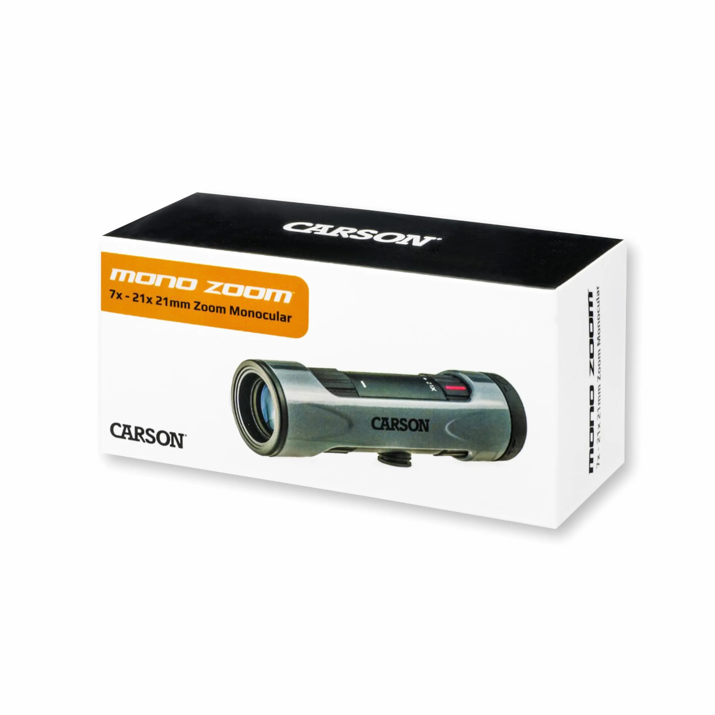 Carson Mono Zoom 7-21x21mm, monokular z zoomem - lekki i przenośny kompaktowy monokular o dużej mocy, w podróży, do aktywności na świeżym powietrzu (ZM-721)