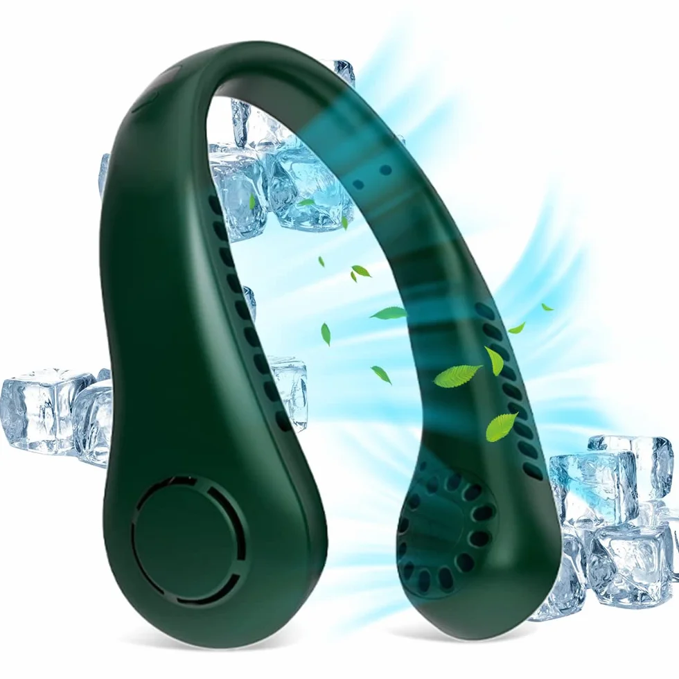 Przenośny bezlistny wiszący wentylator na szyję z baterią 2600 mAh, 3-biegowy ręczny klimatyzator USB do osobistego chłodzenia
