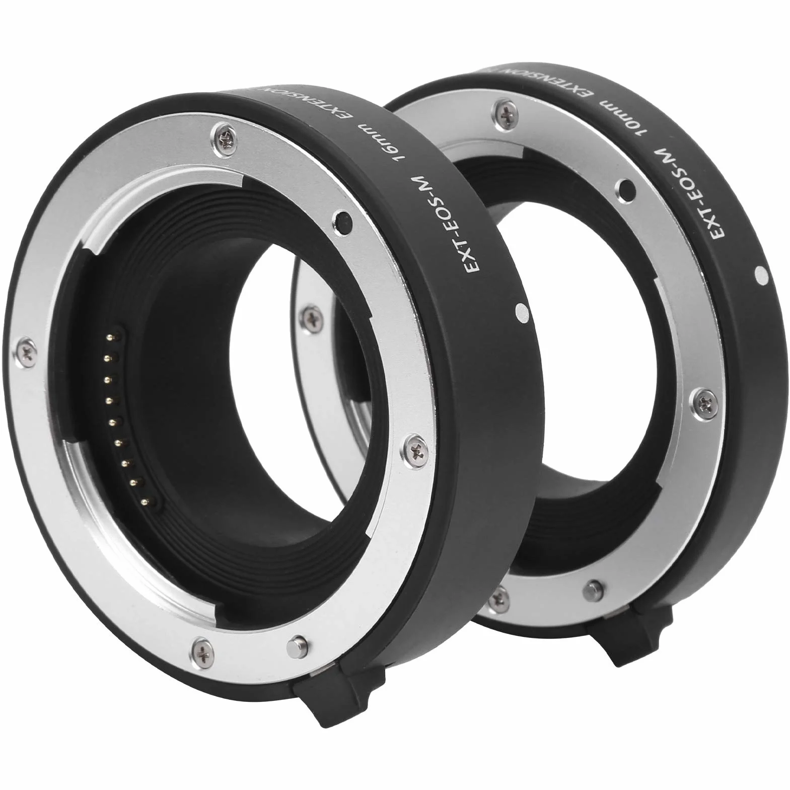 Zbliżenie Pierścień Pośredniczący Częściowe Makro Autofokus Rury Przedłużające 10mm 16mm do Aparatu EF-M Mocowanie Aparatu Fotografia Makro ze Stopu Aluminium ABS