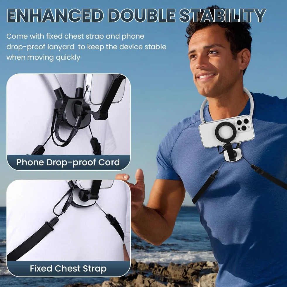 HOTUT Magnetyczny uchwyt na szyję do telefonu POV/Vlog