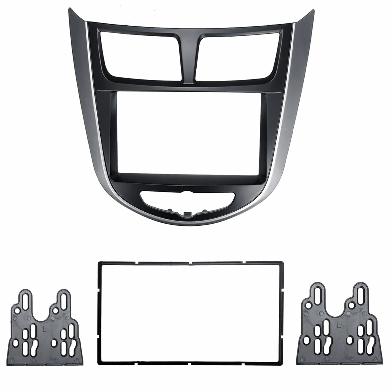 Samochodowe ramki montażowe Fit For Hyundai I25 Accent Solaris Verna | 2 Din Car Audio Radio DVD CD GPS Plate Panel Frame Fascias Replacement
