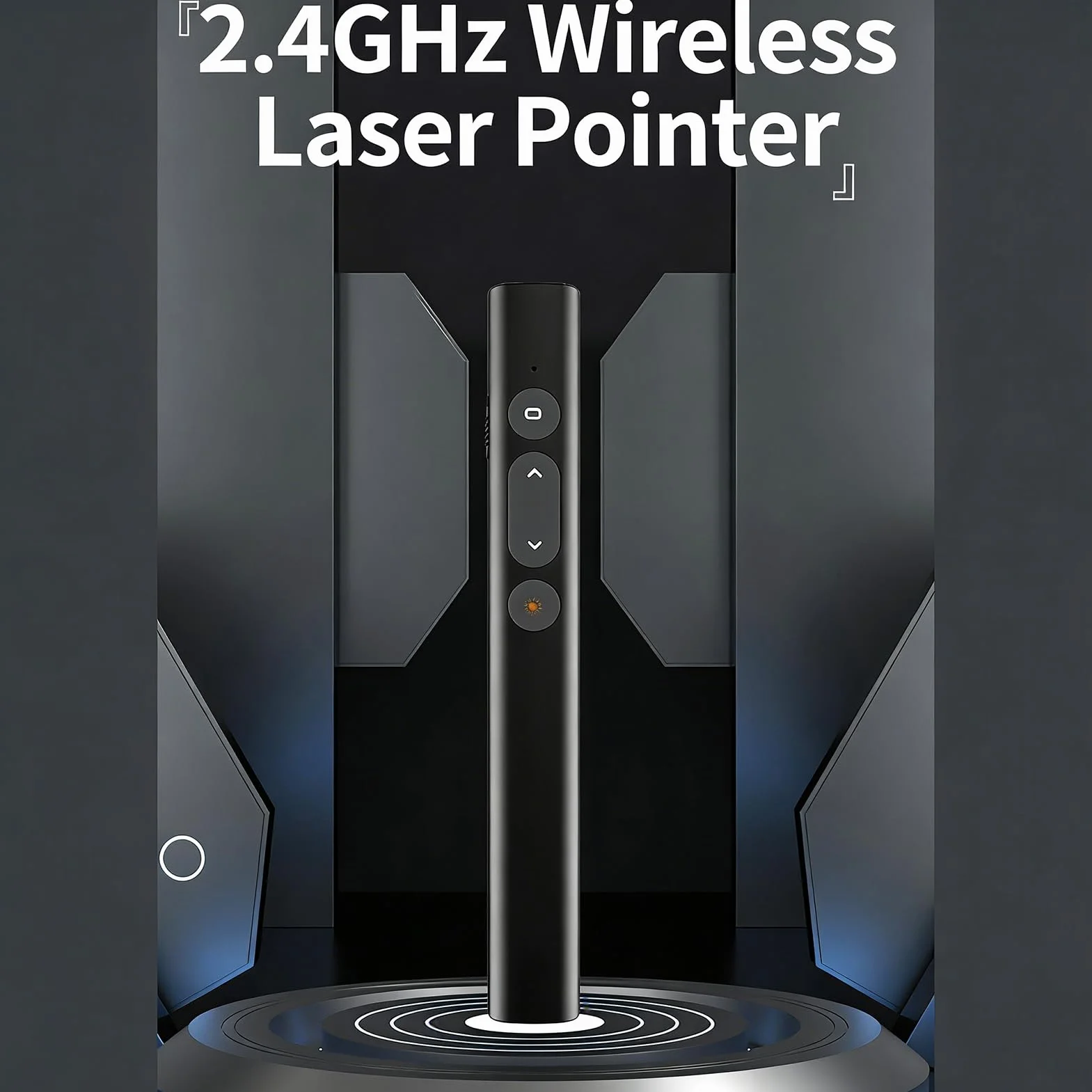 Tosuny Bezprzewodowy Pilot do Prezentacji 2,4 GHz, Czerwony Wskaźnik Laserowy 30 m z Odbiornikiem USB