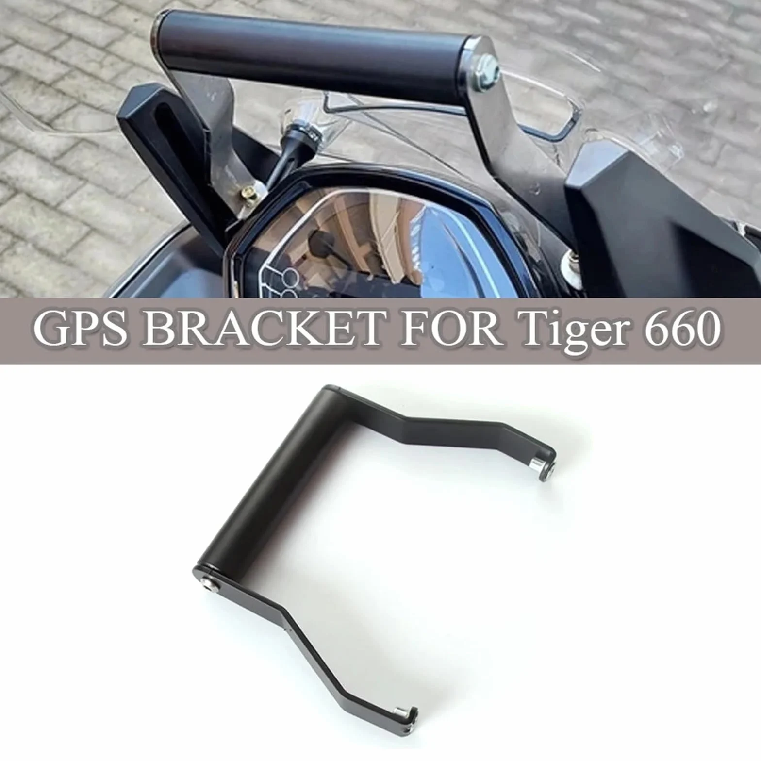 Uchwyty na płyty GPS do motocykla, akcesoria pasujące do nawigacji GPS Tiger660, smartfon, uchwyt adaptacyjny 2022-2023 Motocyklowy uchwyt do nawigacji(Bracket-22MM)