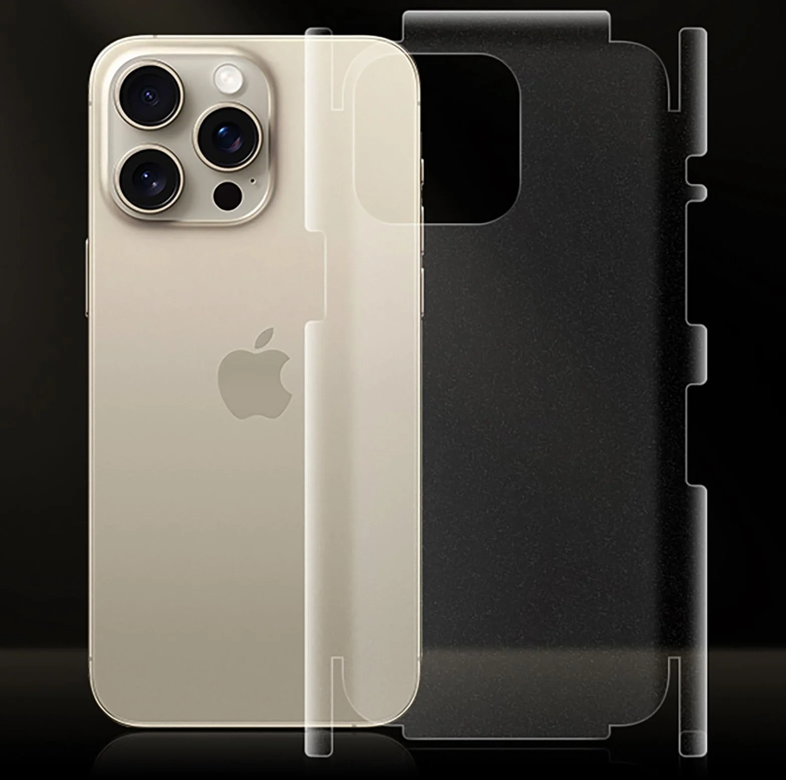 2 sztuki osłony tylnej do iPhone 15 Plus, folia ochronna TPU, matowa tekstura, przezroczysta
