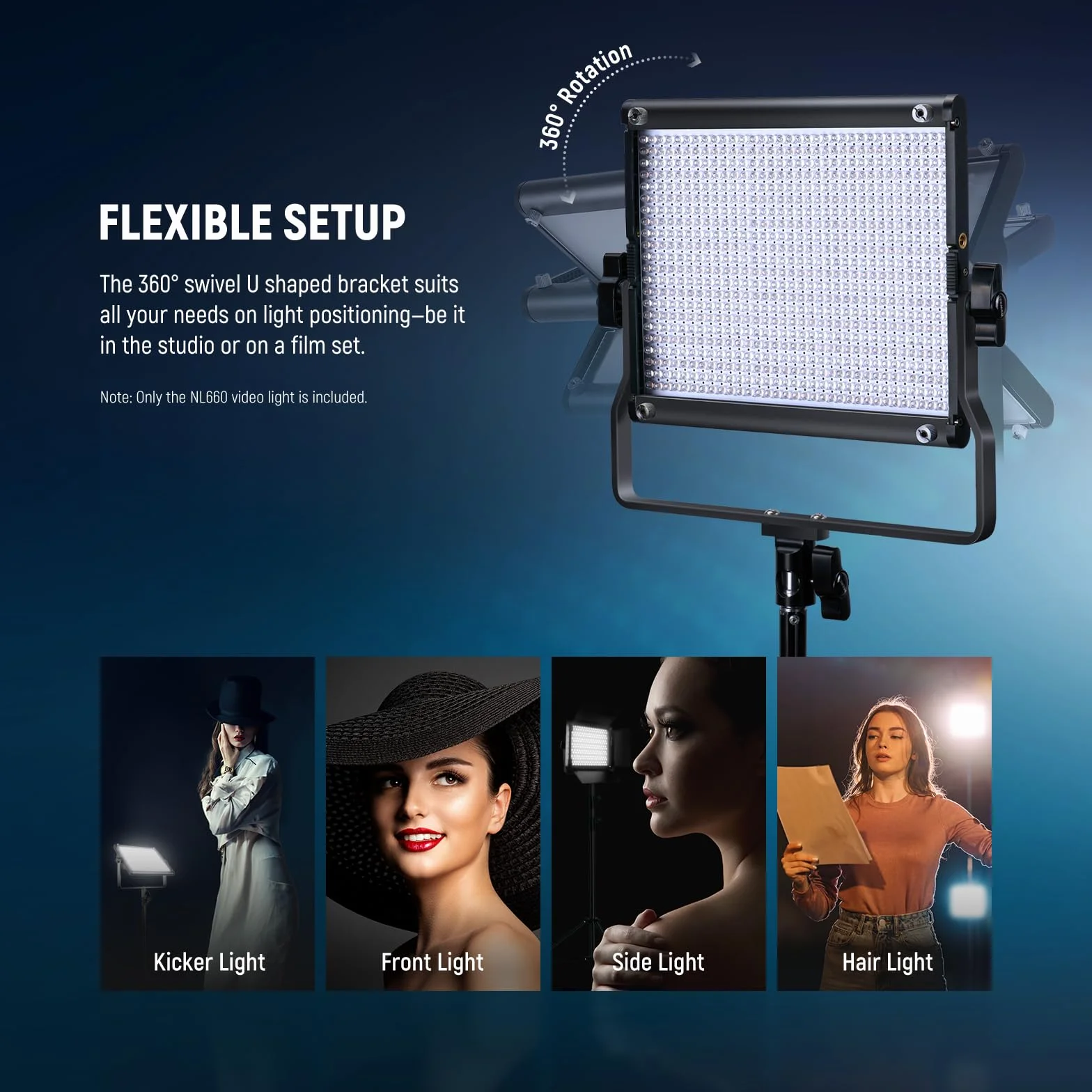 NEEWER 2 Opakowanie Bicolor 660 Panel LED Light Video & Stand Kit: 3200-5600K CRI 96+ Ściemniane ciągłe oświetlenie z U wspornikiem i Barndoor, 190cm Stojak Światła
