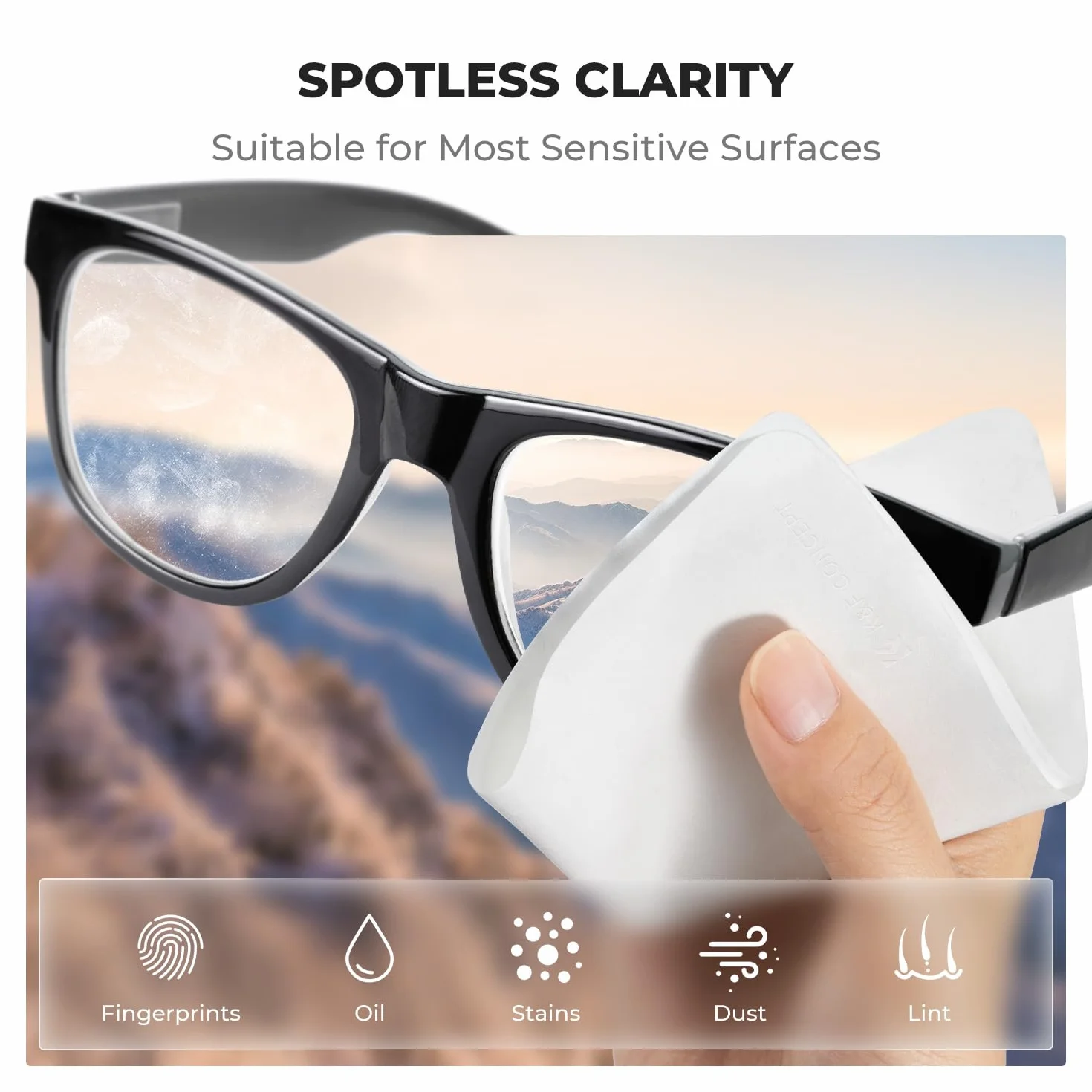 K&F CONCEPT 30 sztuk ściereczek do czyszczenia soczewek | ściereczka z mikrofibry | ściereczki do czyszczenia okularów | czyszczenie soczewek okularowych | Okulary, obiektyw aparatu, słuchawki VR/AR i