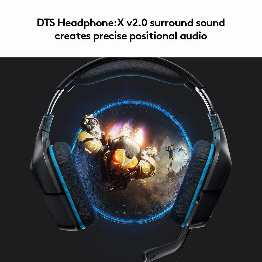 Logitech G G432 981-000770 Słuchawki Gamingowe, Czarny, 50 mm & Logitech G502 Hero High Performance 910-005470 Mysz dla graczy, czujnik Hero 25.6K; Pc, Mac, Chromebook - czarny