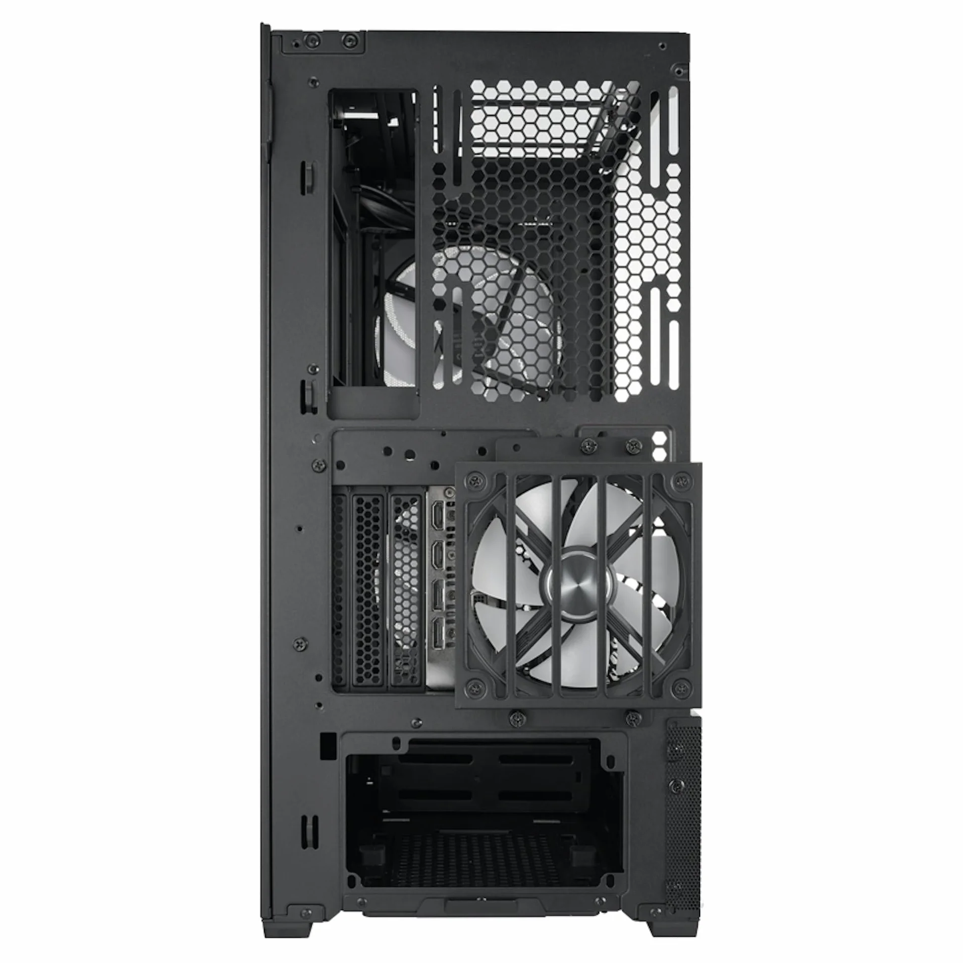 Lian-Li Lancool 216 RGB czarna stal/hartowane szkło ATX Mid Tower obudowa komputera, 2 x wentylatory ARGB 160 mm w zestawie – LANCOOL 216RX czarna