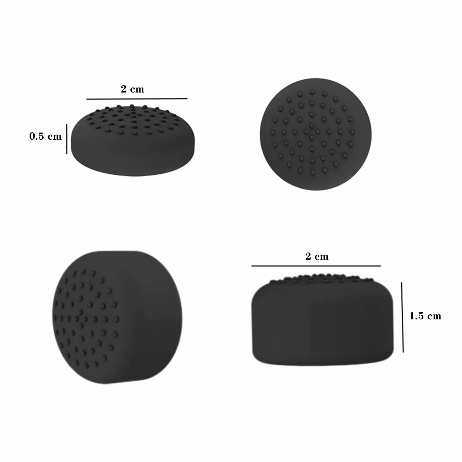 Silikonowe nakładki ochronne na kciuki do Nintendo Switch 2 Joy-Con, niebieskie/pomarańczowe/czarne, 12 sztuk