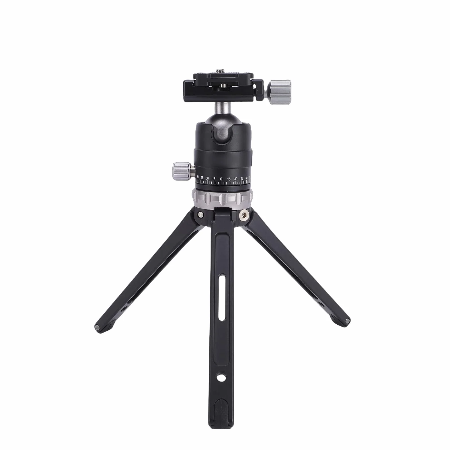 Cryfokt Stojak na Biurko Statyw z możliwością Regulacji 360 Stopni Przenośny Statyw do Kamer Vlog DSLR Lekki Aluminiowy 8,9 Cala (GREY)
