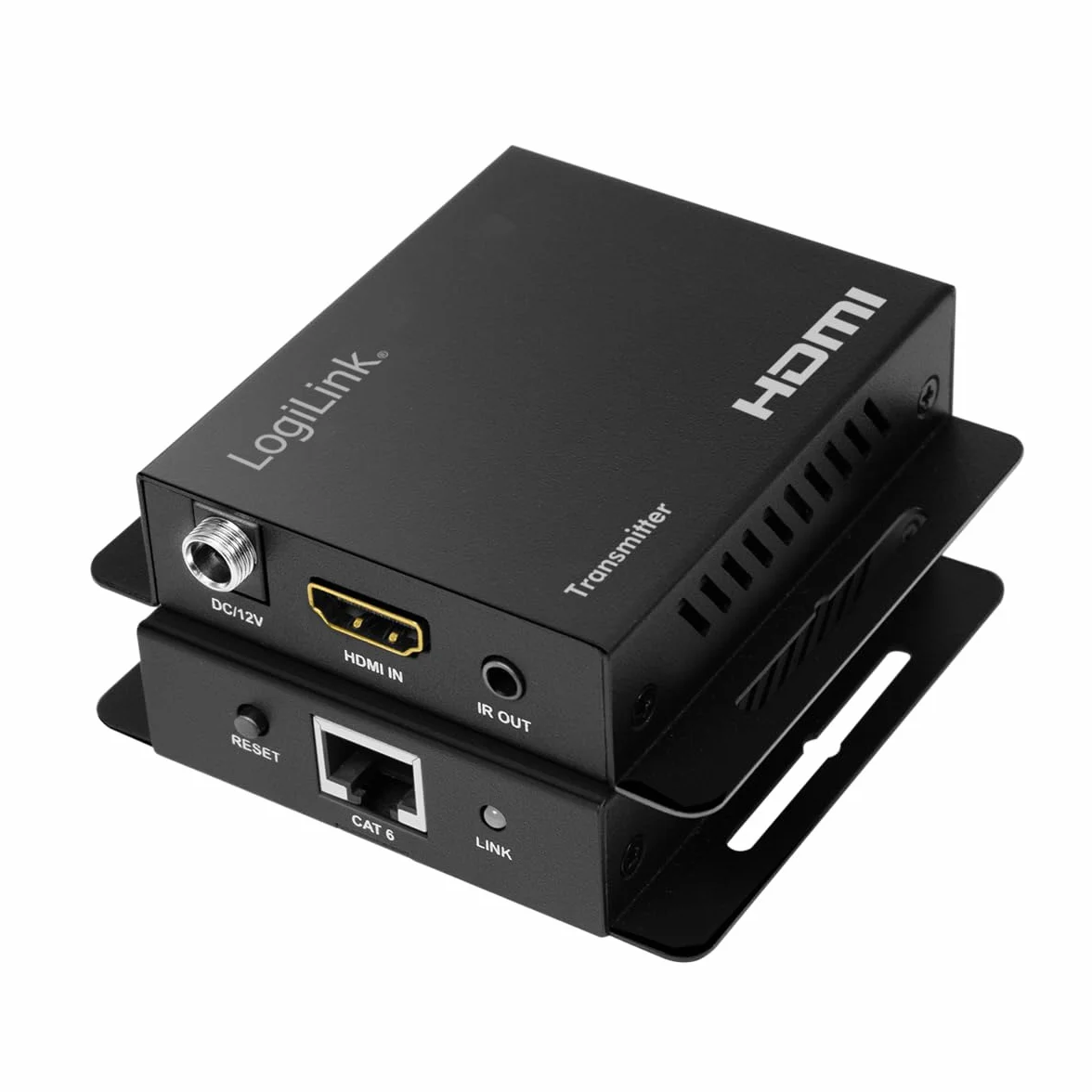 LogiLink HD0063 - przedłużacz HDMI/zestaw przedłużający przez LAN do 70 m, rozdzielczość 4K/60 Hz i Full 3D, EDID, HDR, HDCP, POC, IR