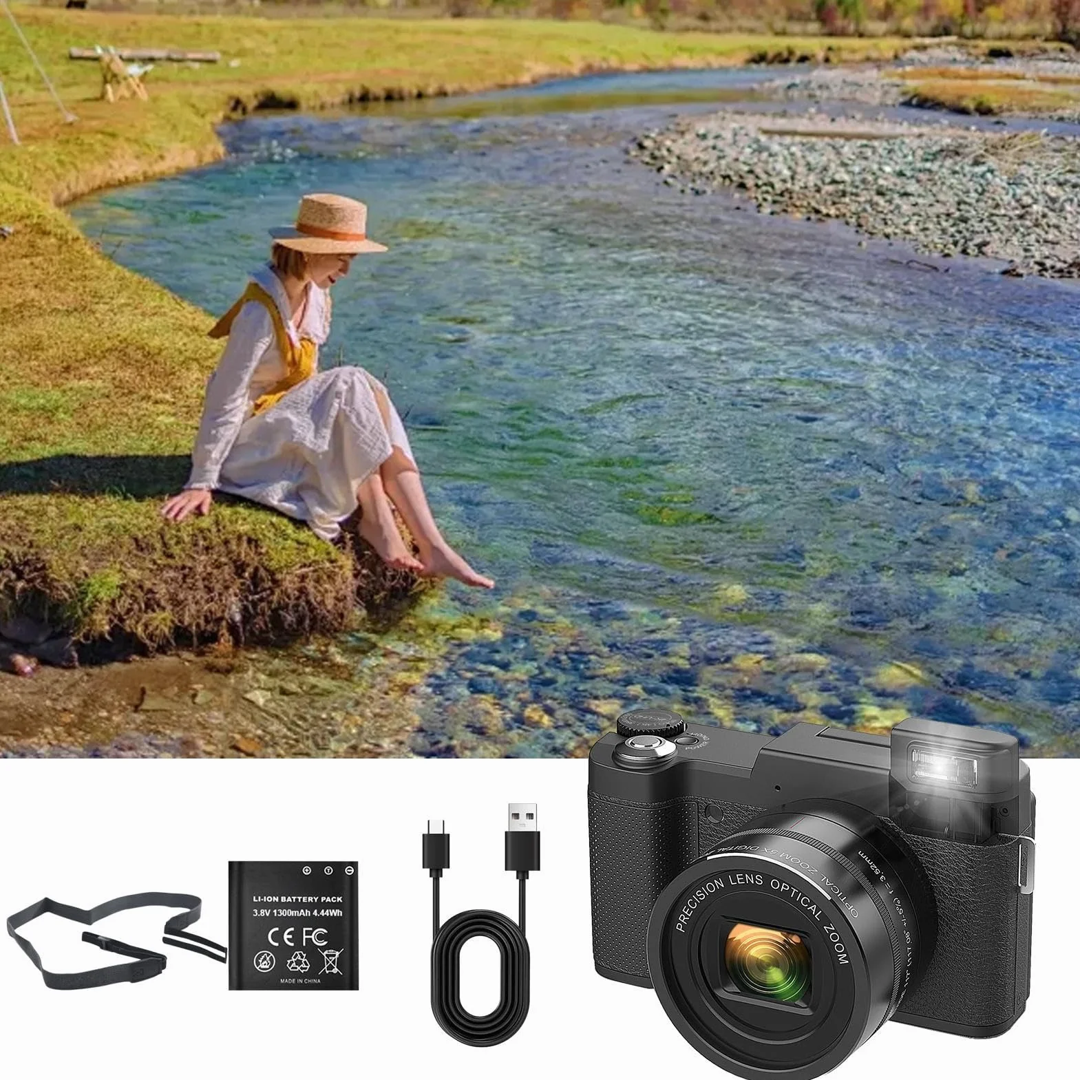 Aparat 4k do fotografii, aparat 4k do fotografii Przenośna kamera, | Aparat cyfrowy Kreatywne materiały fotograficzne, zdjęcia plenerowe, zdjęcia z podróży, widoki natury