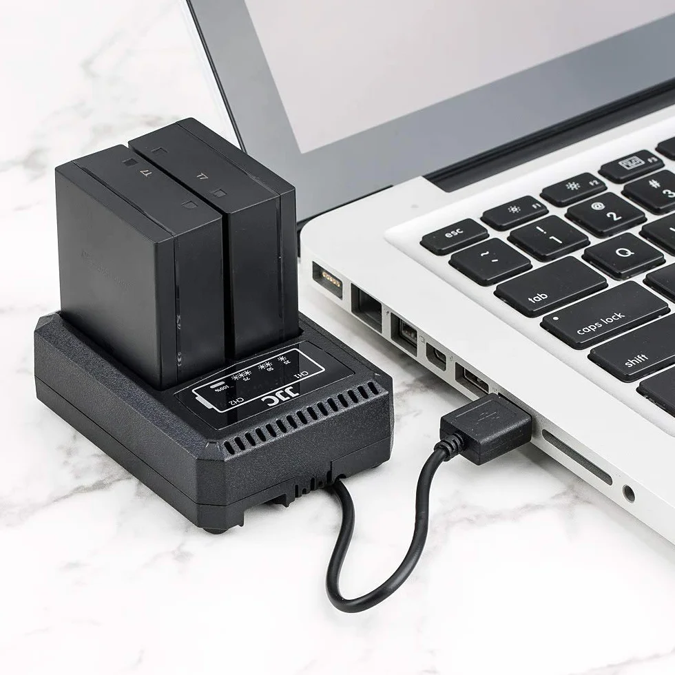 JJC Podwójna ładowarka USB do Olympus OM-D E-M1X, E-M1 Mark II, E-M1 Mark III itp. Kamery do baterii Olympus BLH-1