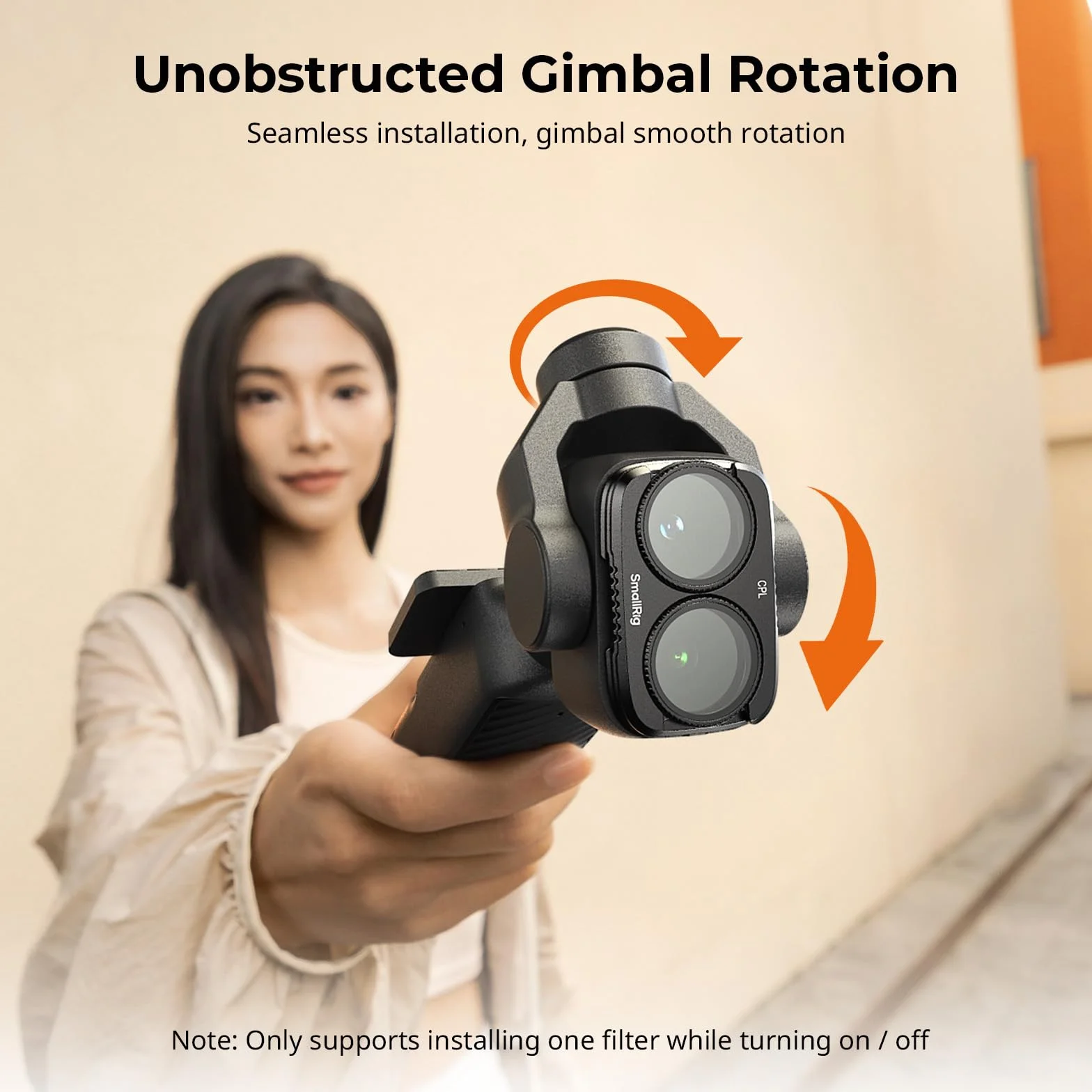 SMALLRIG ND16 ND64 ND256 CPL filtr do DJI Osmo Pocket 4P, zestaw filtrów dzielonych do akcesoriów Pocket 4 Pro z podstawą magnetyczną, obsługuje 2 filtry, wielowarstwowe szkło optyczne HD - 6476