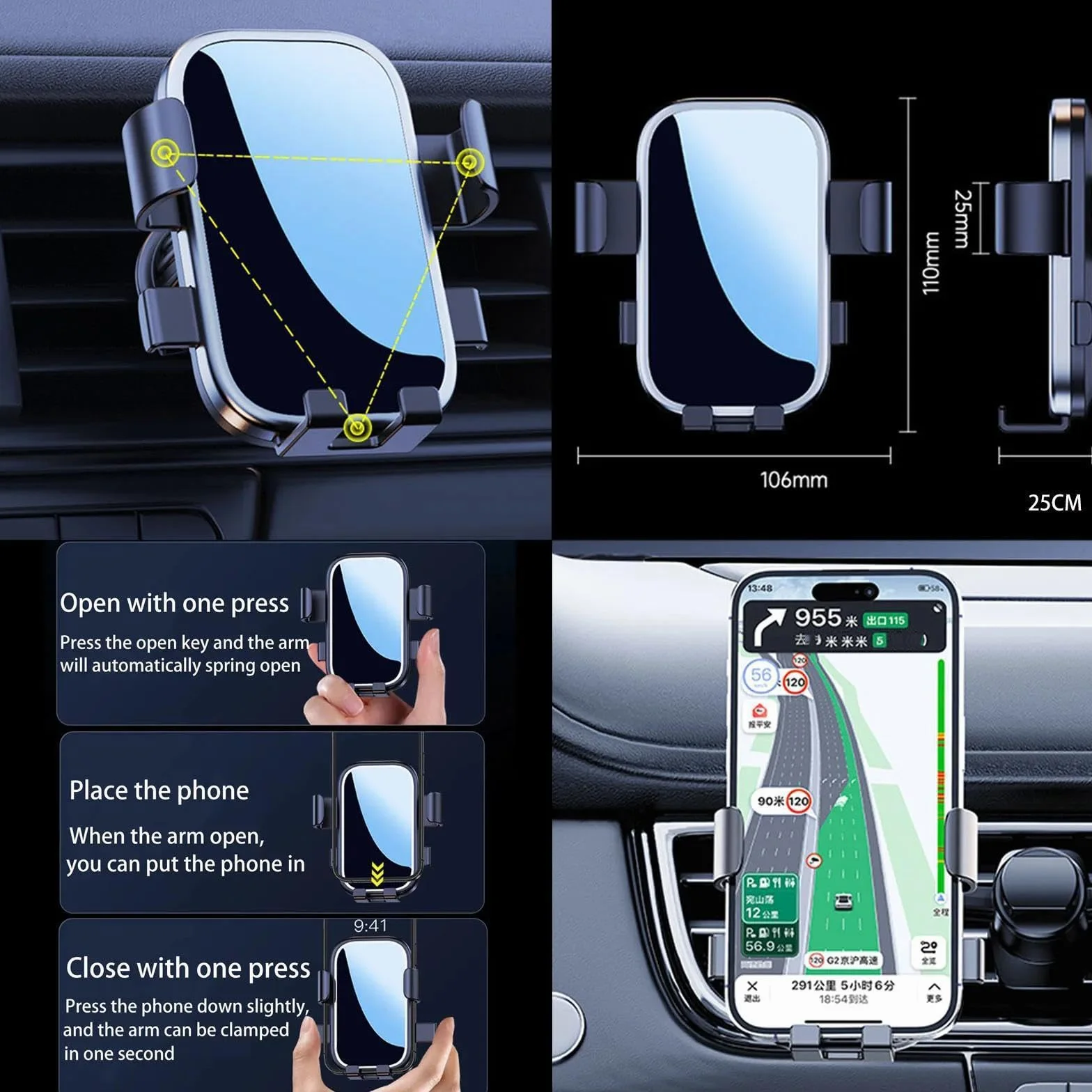 Uchwyt Samochodowy na Telefon dla Toyota Corolla E210 2019-2022, uchwyt na telefon komórkowy dla samochodu, ekran, stała podstawa, stojak na nawigację GPS (podstawa i uchwyt 9)