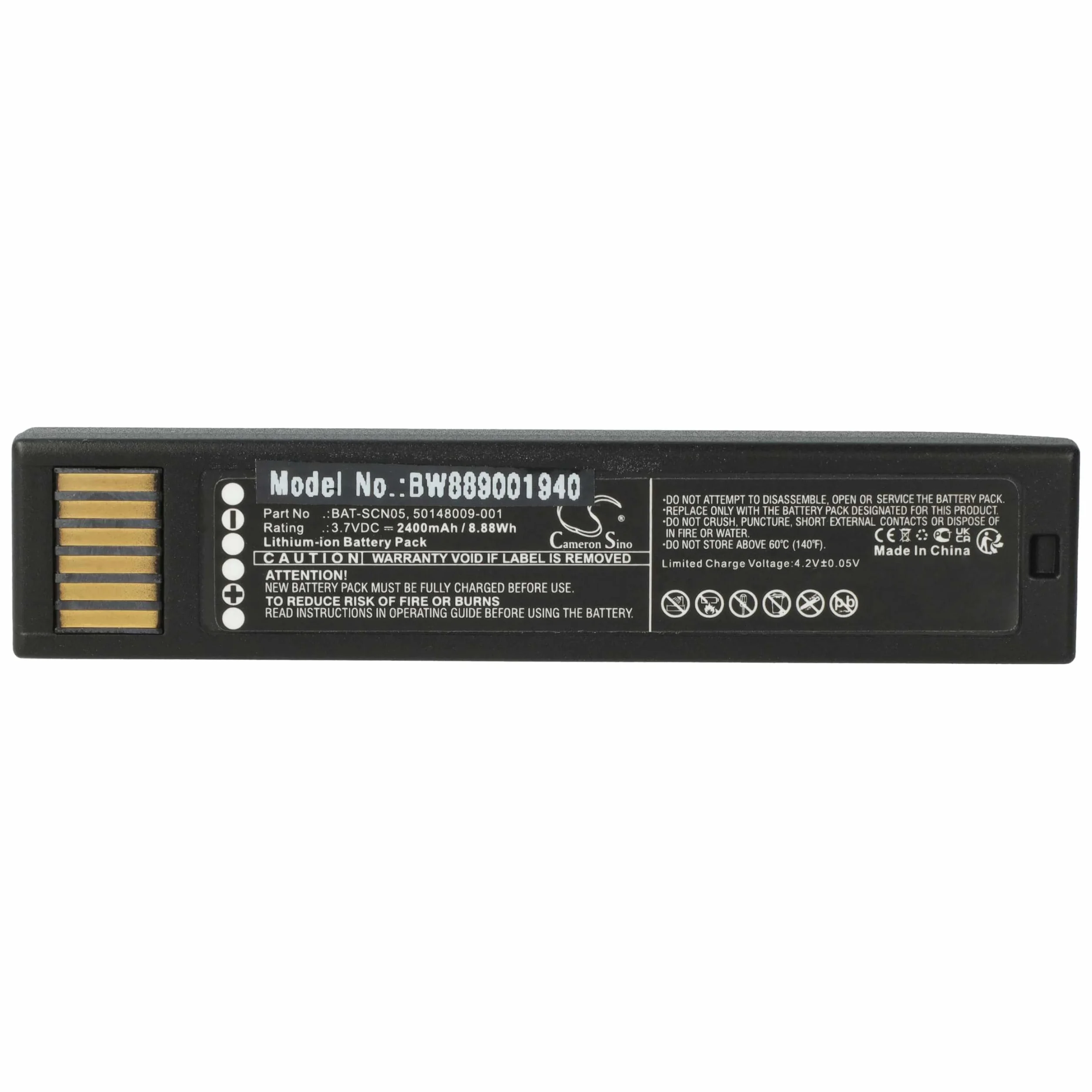 vhbw 2 x akumulator zastępuje Honeywell 50148009-001 BAT-SCN05 do czytnika kodów kreskowych, POS (2400 mAh, 3,7 V, litowo-jonowy)