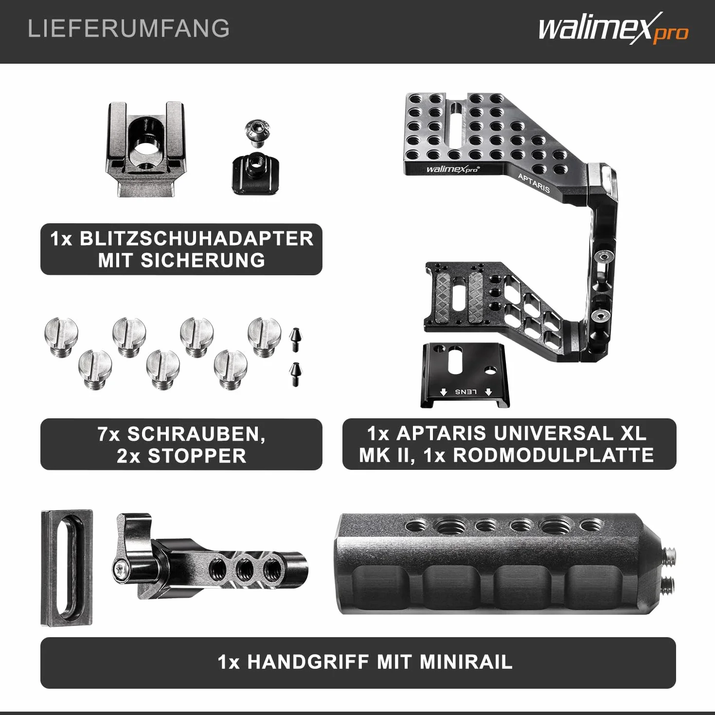 Walimex Pro Aptaris Universal XL MK II Cage/Rig-System do lustrzanek cyfrowych