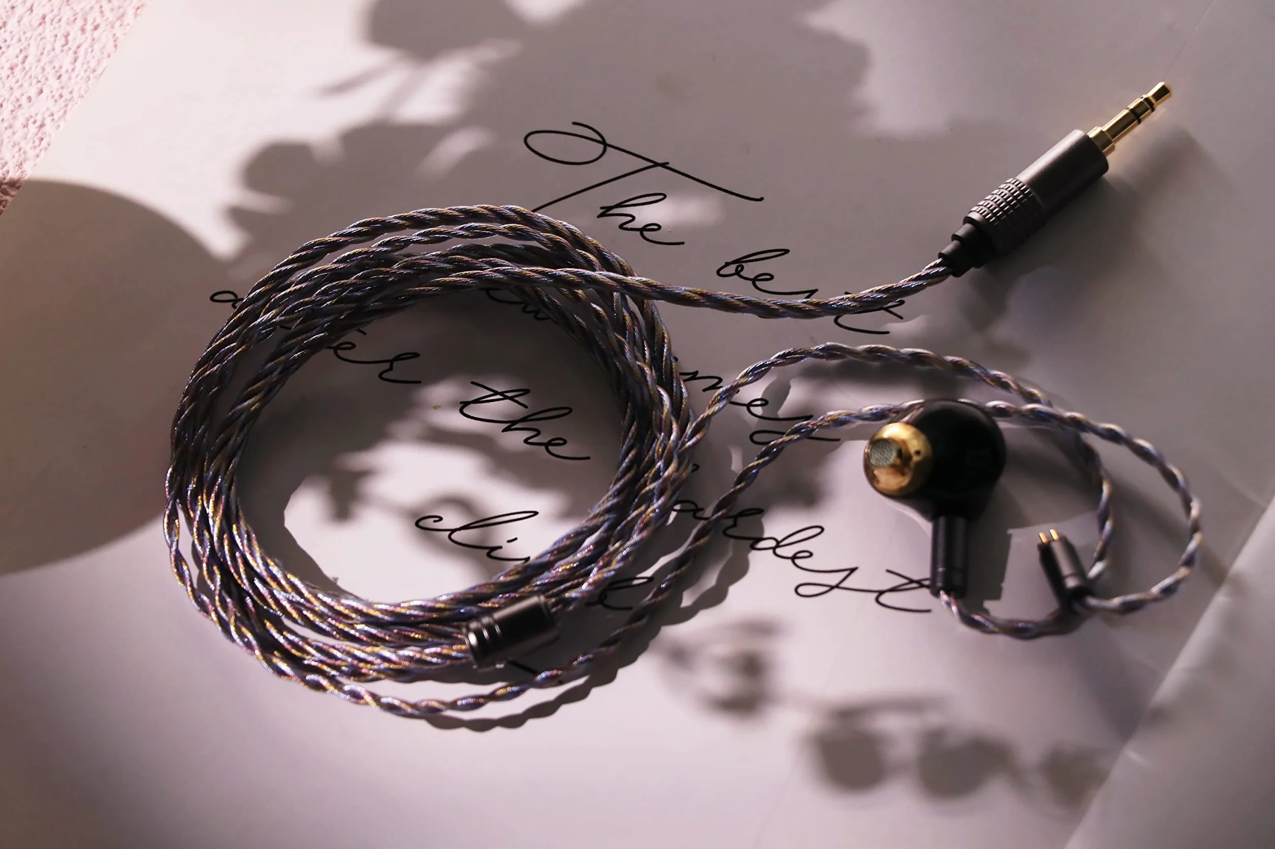 Linsoul Tripowin Zoe ulepszony kabel 4 przewody, czysta miedź, pozłacany, 24 AWG, KZ ZS10 PRO TINHIFI T2 T3 Plus (2-biegunowy, 0,78 mm)