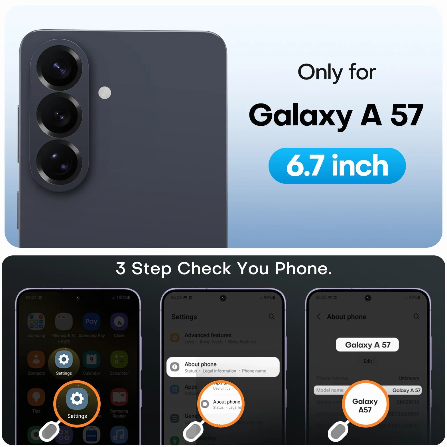 TAURI 2 sztuki szkła pancernego do Samsung Galaxy A57 5G z bezpyłowym narzędziem instalacyjnym, ochrona wyświetlacza ze szkła hartowanego, odporne na uderzenia szkło ochronne, ochrona przed odciskami